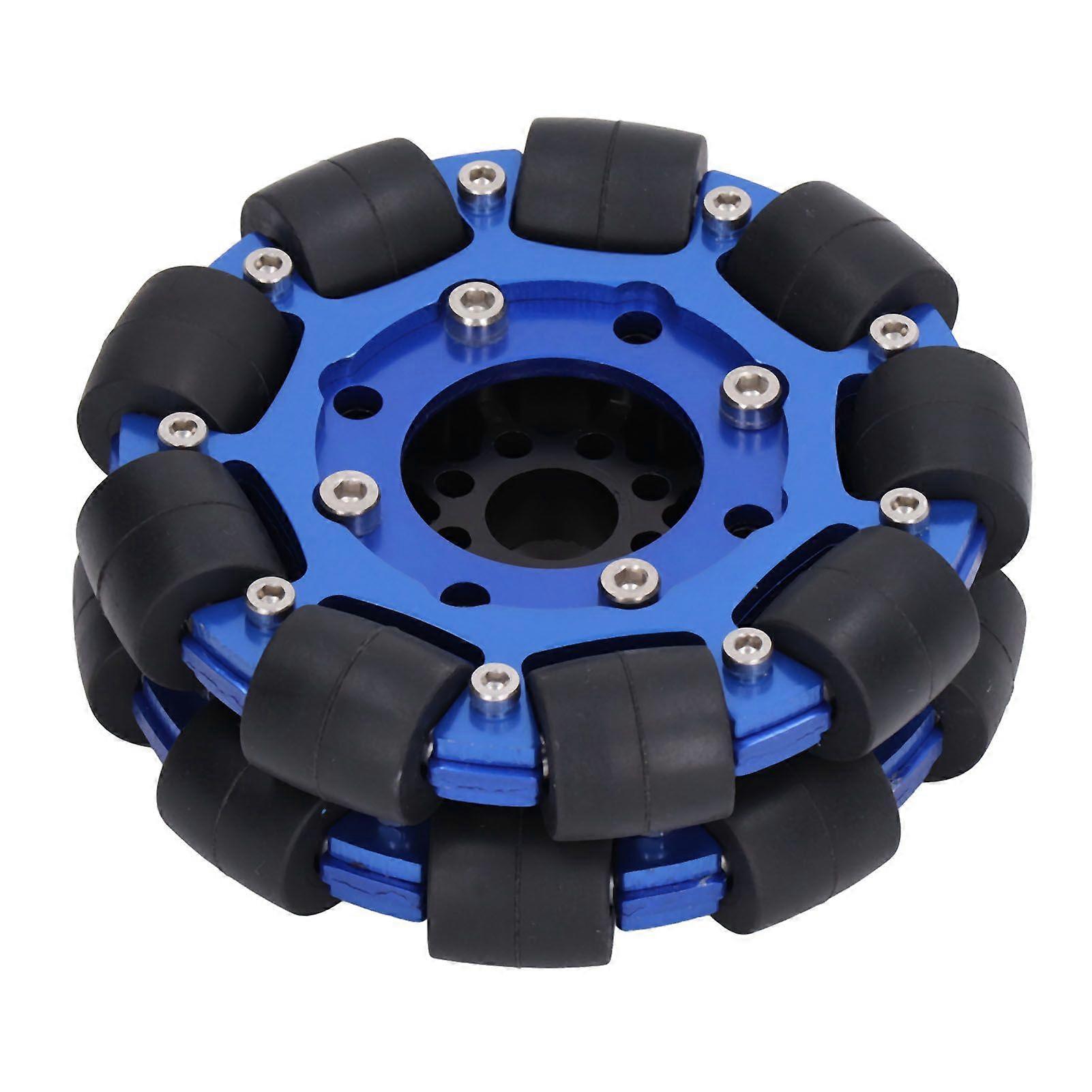 Omni Wheel 4in Omnidirectional Aluminium Alloy Hub Component Part for Robot Toy DIY(Dual Omni Wheel Combination) UM560400140102