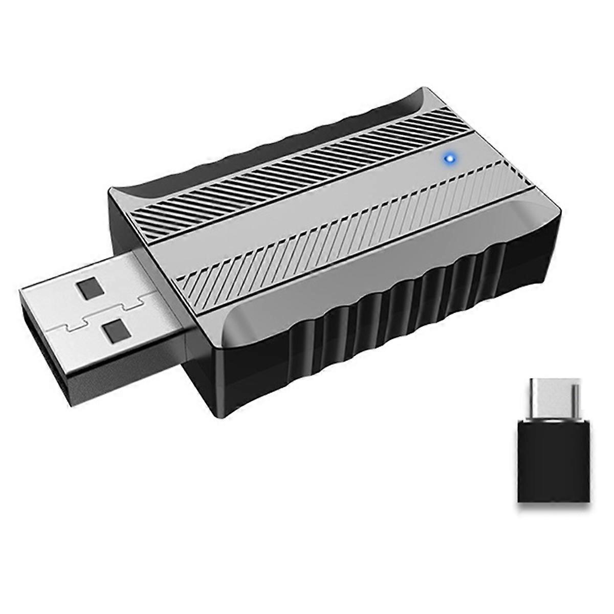  2in1 Wired to Wireless CarPlay for Android Auto Adapter for Car Stereo with USB Plug and Play