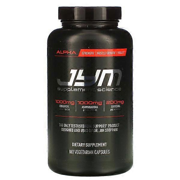 JYM Supplement Science, Alpha, Testosterone Support, 180 Vegetarian Capsules