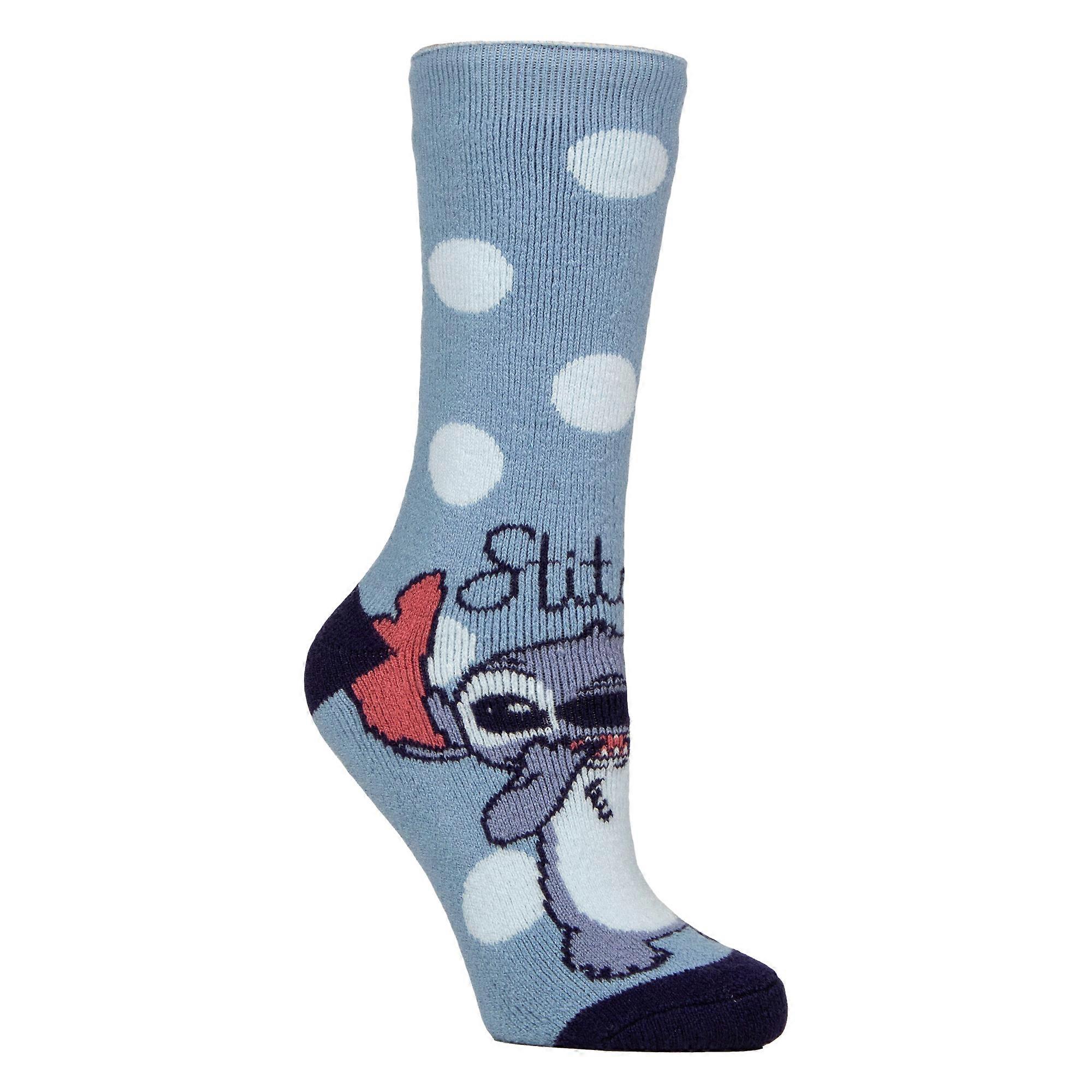 Heat Holders - Ladies Thermal Lilo Stich Patterned Winter Socks