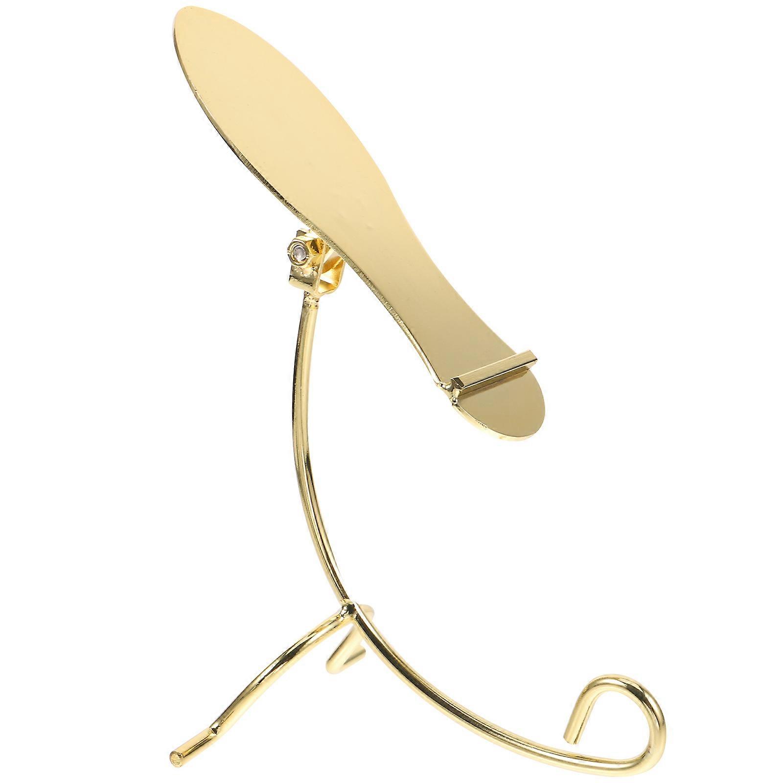 Golden Metal Shoe Display Stand for Home Use High Heel Riser