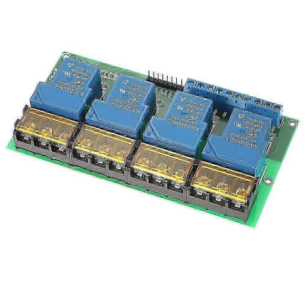 4-Channel DC 12V 30A Relay Module Control Board Optocoupler Isolation High/Low Trigger SZRH A-S
