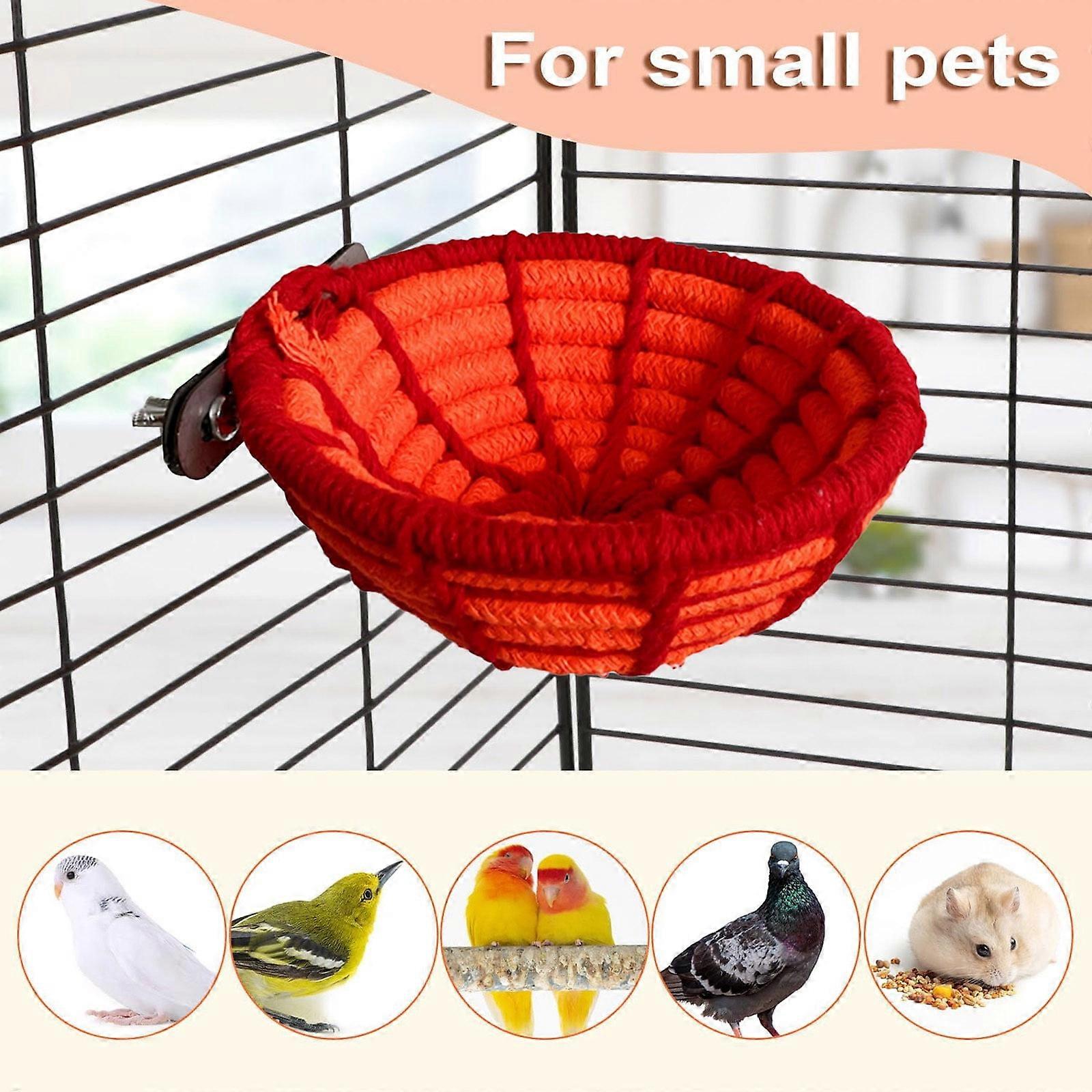 Handmade Coton Rope Bird Breeding Nest Bird Nest Cage For Small Parrots Budgie Conure Lovebird Pet Essentials