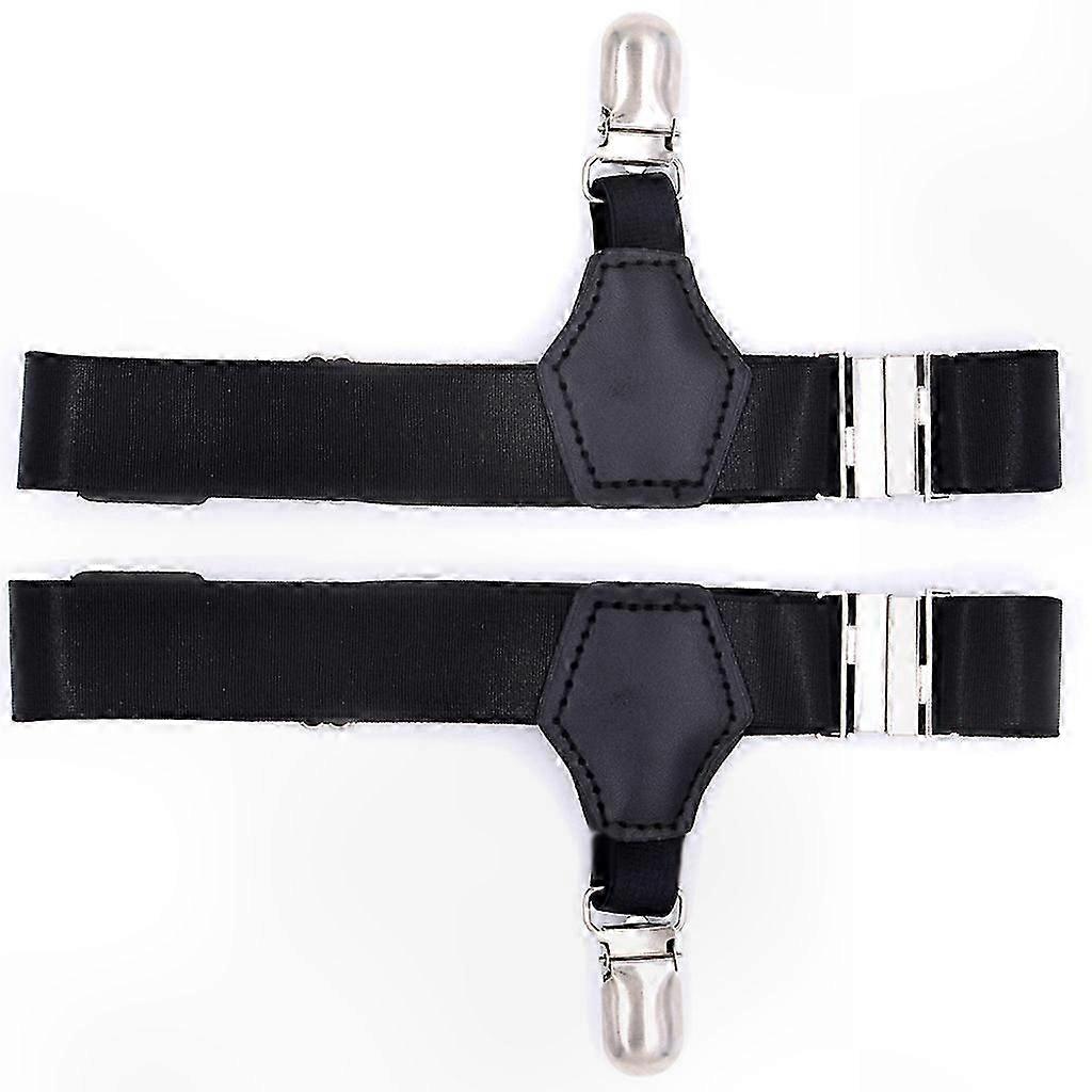 2Pcs Elastic Men Sock Suspenders Garter Hold Up Braces Duck Clip Grip Adjustable
