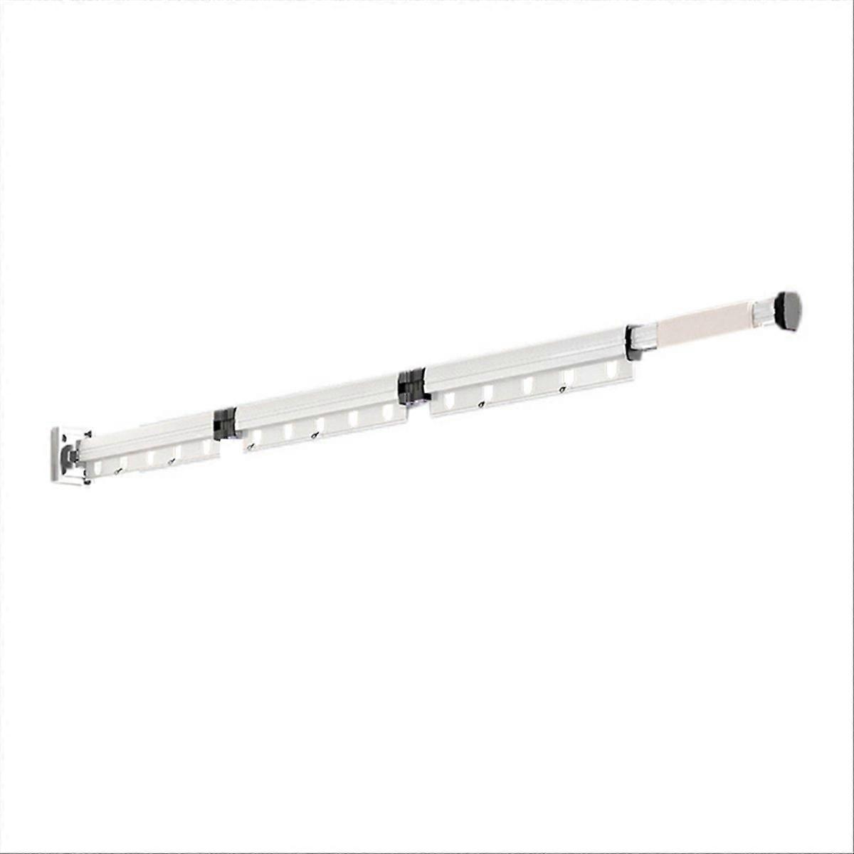 Foldable Retractable Wall Mounted Space Saver Clothes Hanger Rack,B