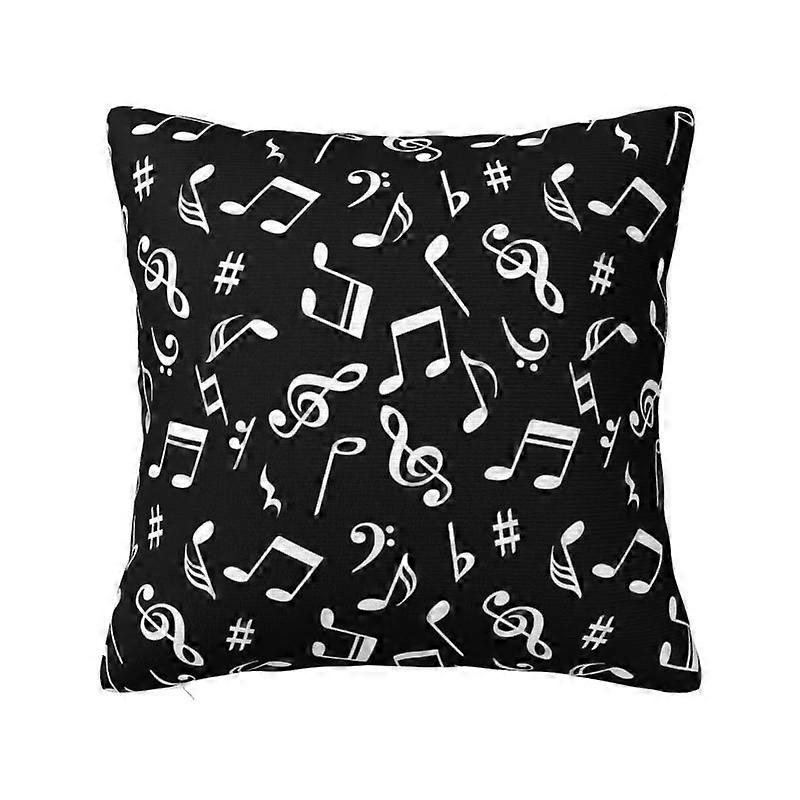 c549音楽祭音符スロー枕ケースcmソファクッションカバー用ソフトポリエステル枕カバー両面印刷kjs549