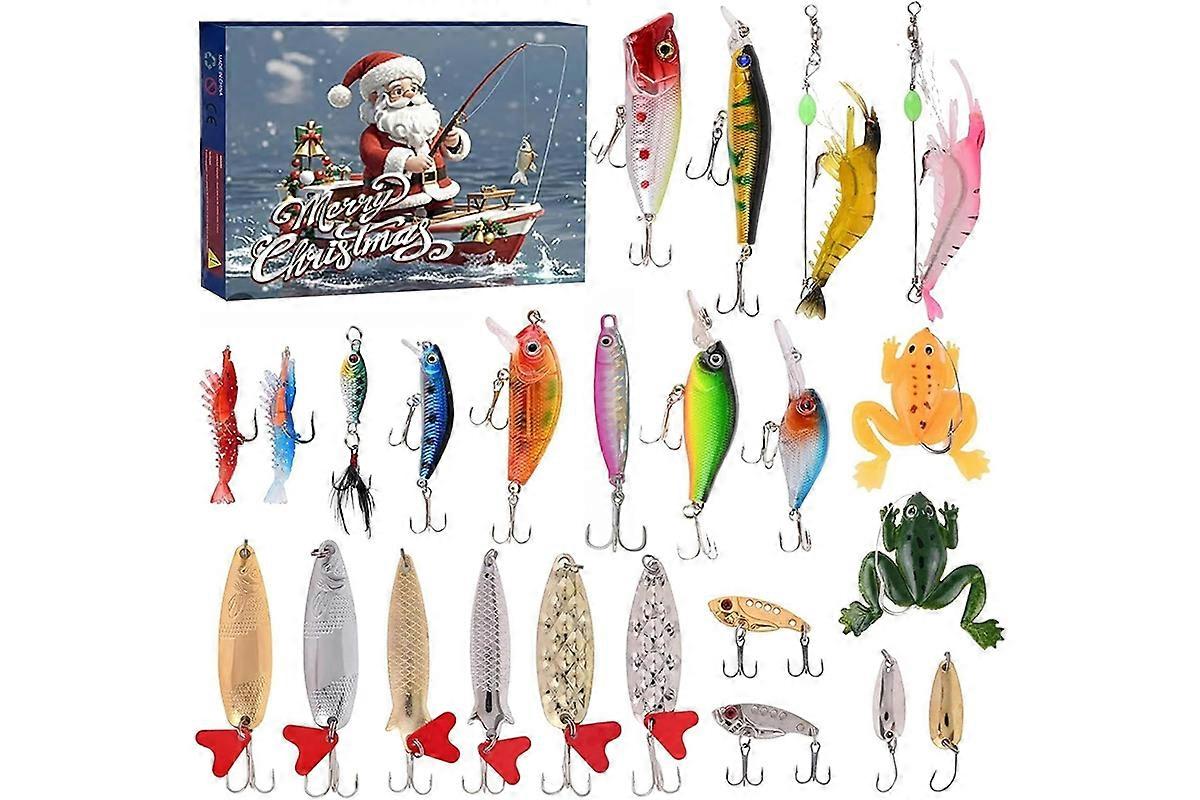 Fishing Lure Advent Calendar Christmas Countdown 24 Days Fishing
