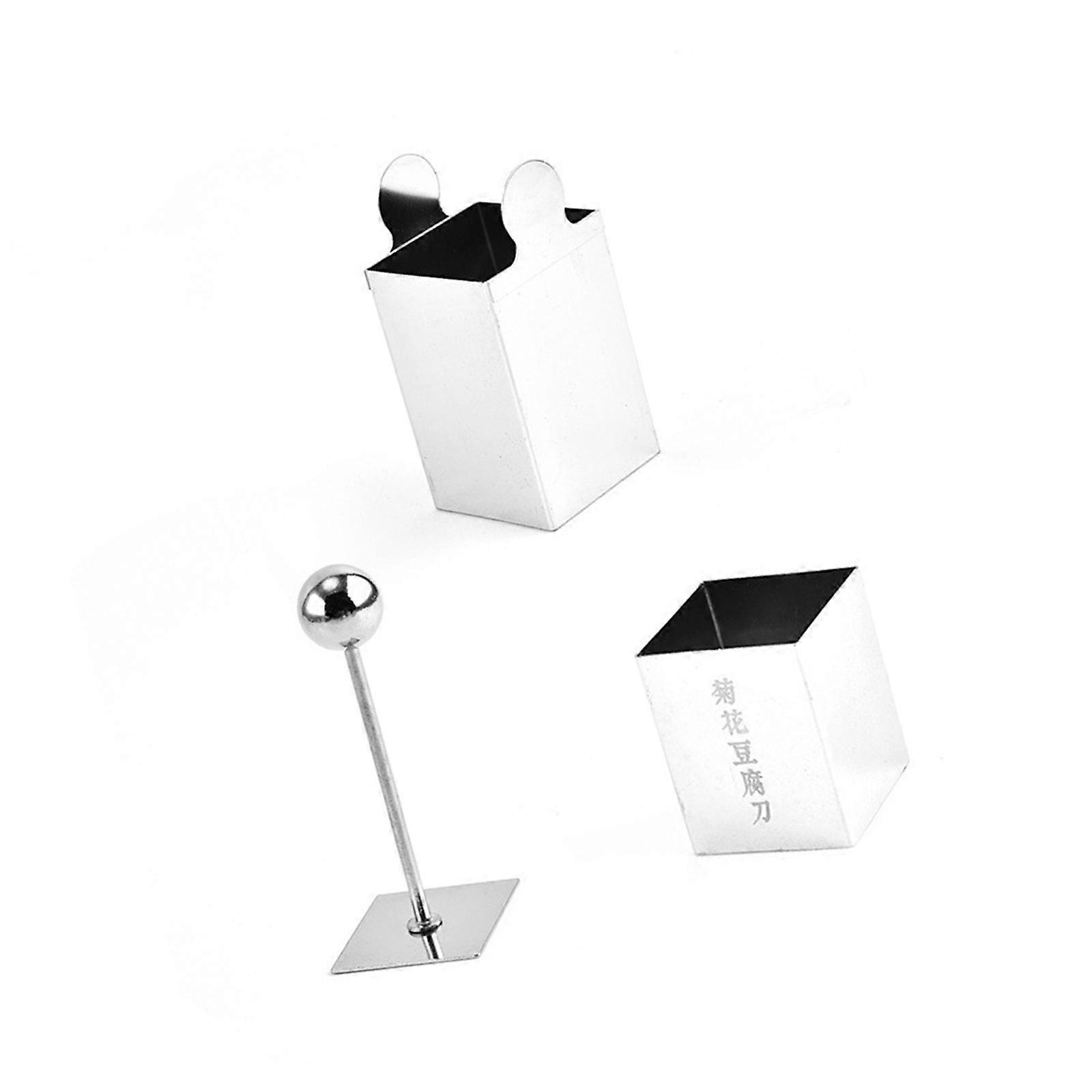 Multifunctional Kitchen Tool 304 Nonrust Bean Curd Press With Artistic Floral Pattern Easy Cleaning Designs Multicolor