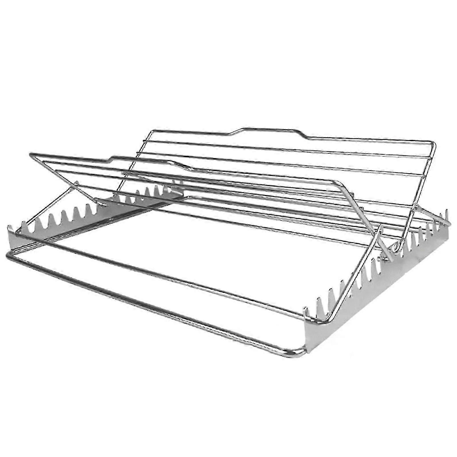 Adjustable Chicken Roasting Rack Stainless Steel Foldable Roasting Rack V-shaped Turkey Roasting Stand