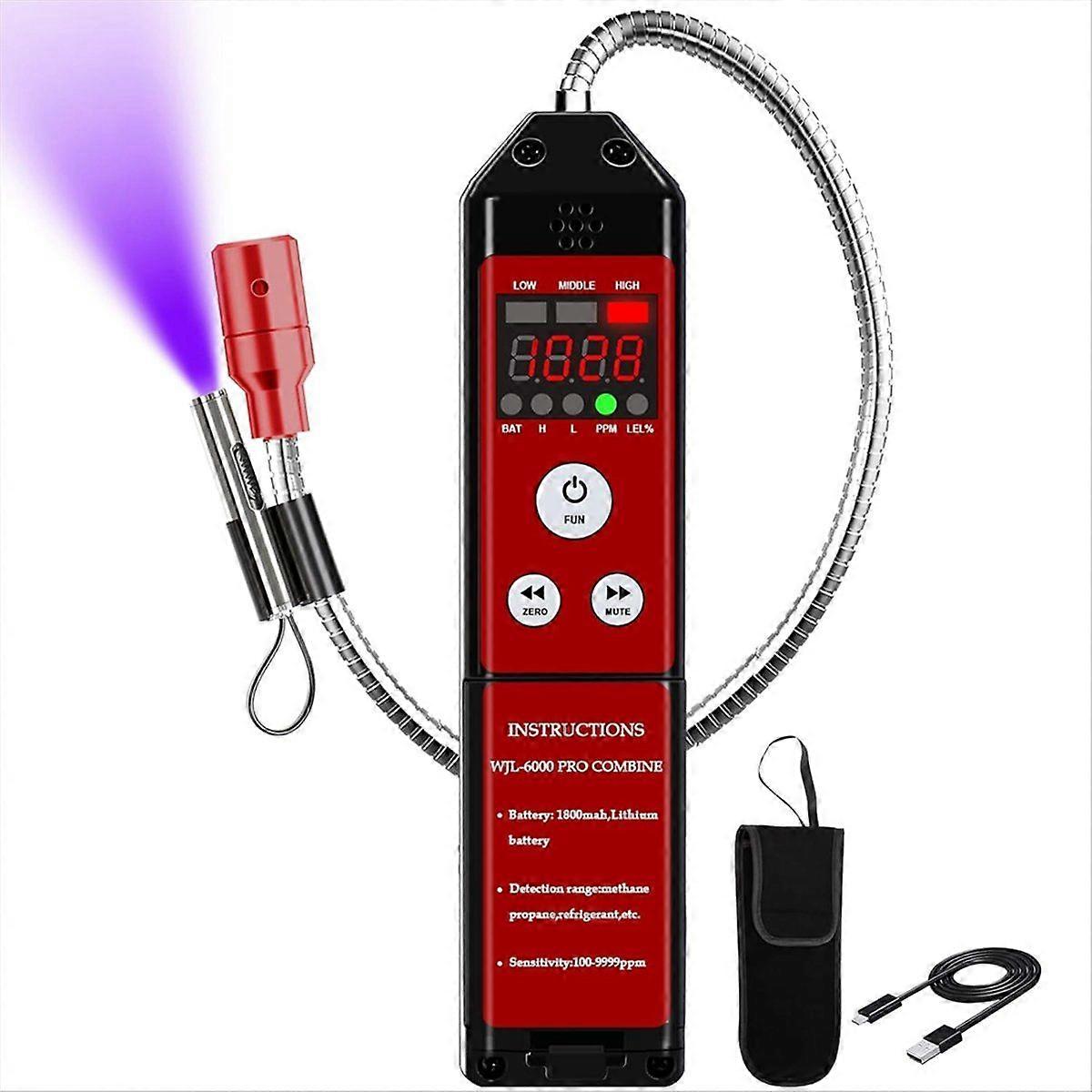 Refrigerant & Combustible Gas-Leak Detector, PPM Freon Leak Detector with Loud Alarm, for R134A R41
