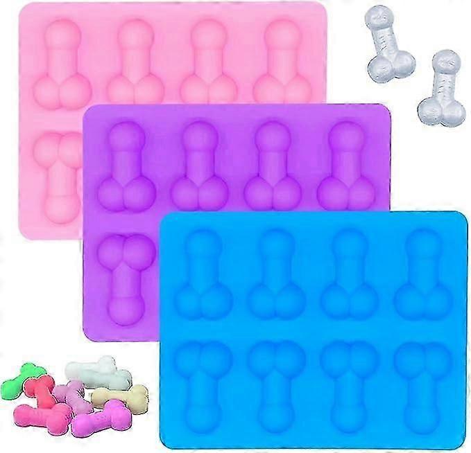 قالب مكعبات الثلج ، 3 قطع صواني مكعبات ثلج من السيليكون مضحك ، مكعبات ثلج سيليكون ، مكعبات ثلج صغيرة ، قالب شكل حداثة مناسب لحفلة عيد ميلاد الويسكي ديسمبر