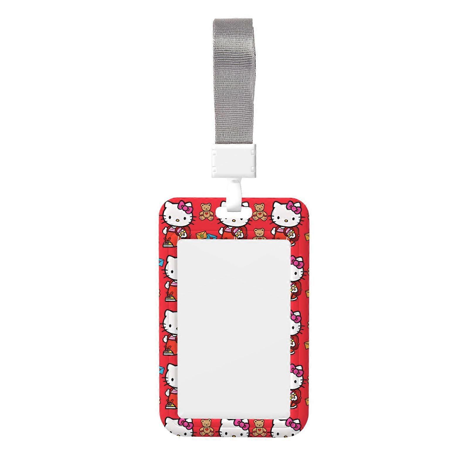 Hello Kitty Lanyard Badge Case (Vertical) - Eco-Friendly, Lightweight & Durable ID Holder 2.5" x 4" with Removable Lanyard