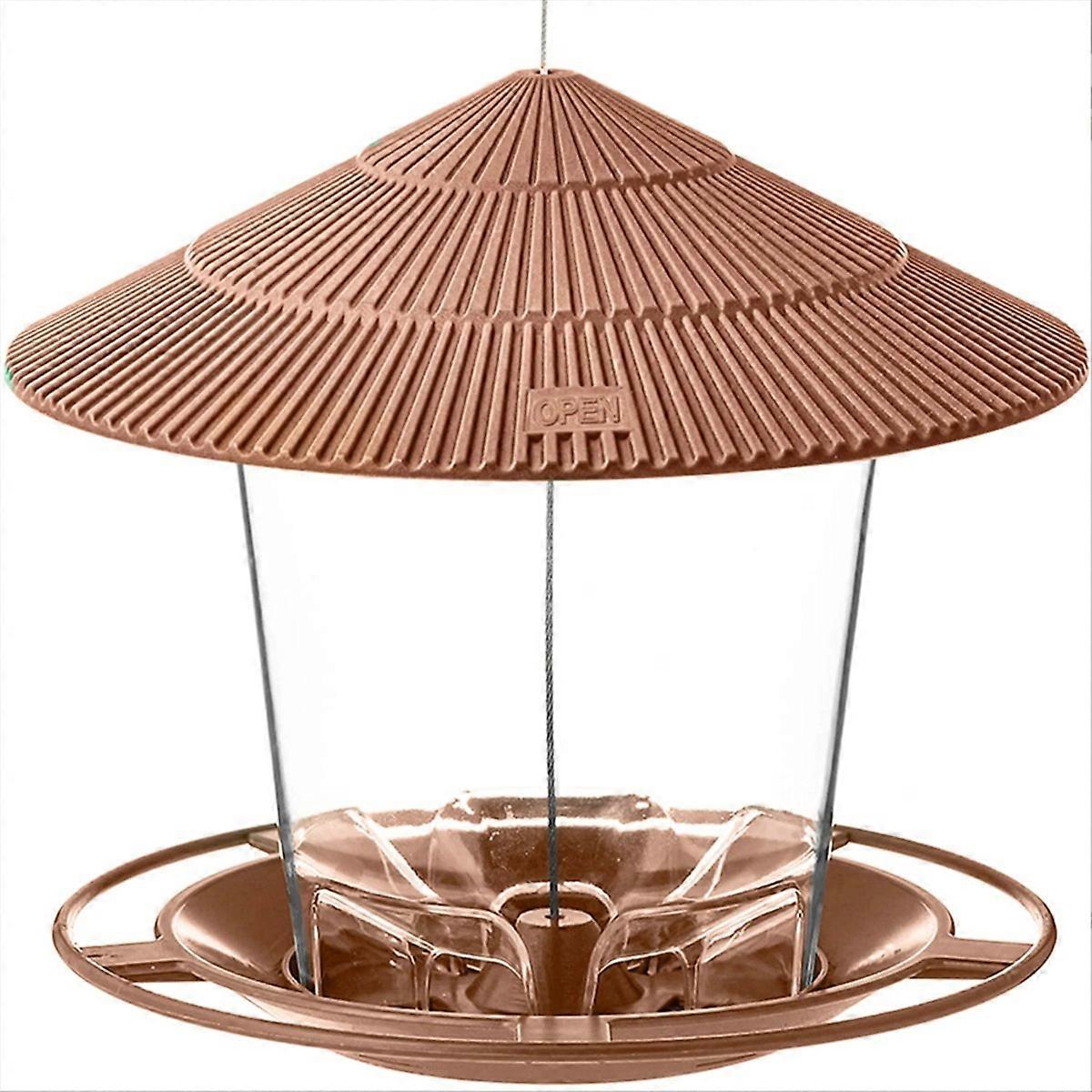 Bird Feeders Outdoors Hanging Squirrel Proof Easy Clean and Fill Adjustable Feeder Multiple Hole Dis