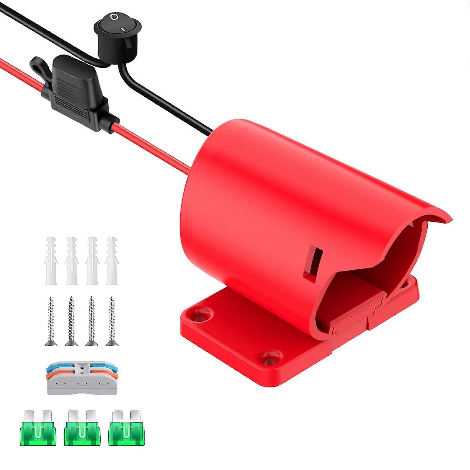 14AWG Wire Battery Adapter Fused Wire Terminals Power Connector Battery Conversion Kit for Project Robotics Application Multicolor