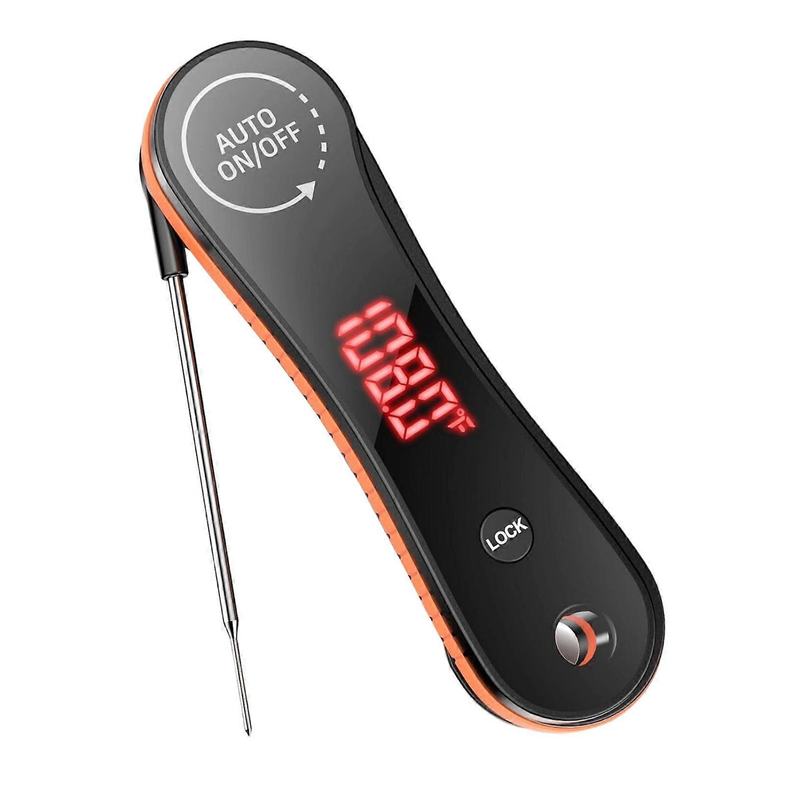 Digital Meat Thermometers with Auto Wake Function Waterproof NonSlip Grip Temperature Gauges for Precise Cooking Control Multicolor