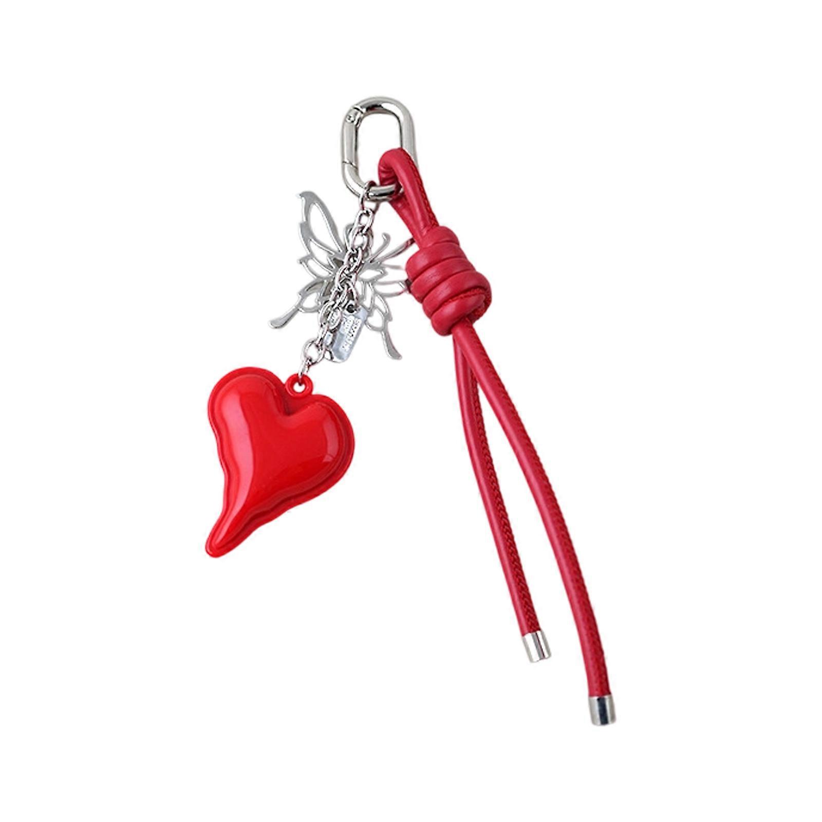 Elegantti sydän- ja perhosriipus avaimenperä naisille avaimenperä laukku riipus käsilaukkuihin reput kukkaro asusteet monivärinen