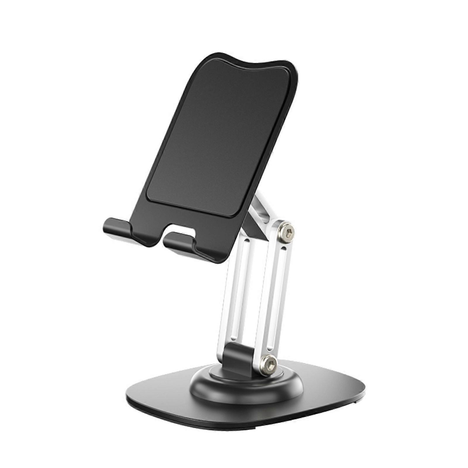 Global Tablet Phone Mount With  Turn Base Elastomer Grips Strong Aluminum Construction  Black