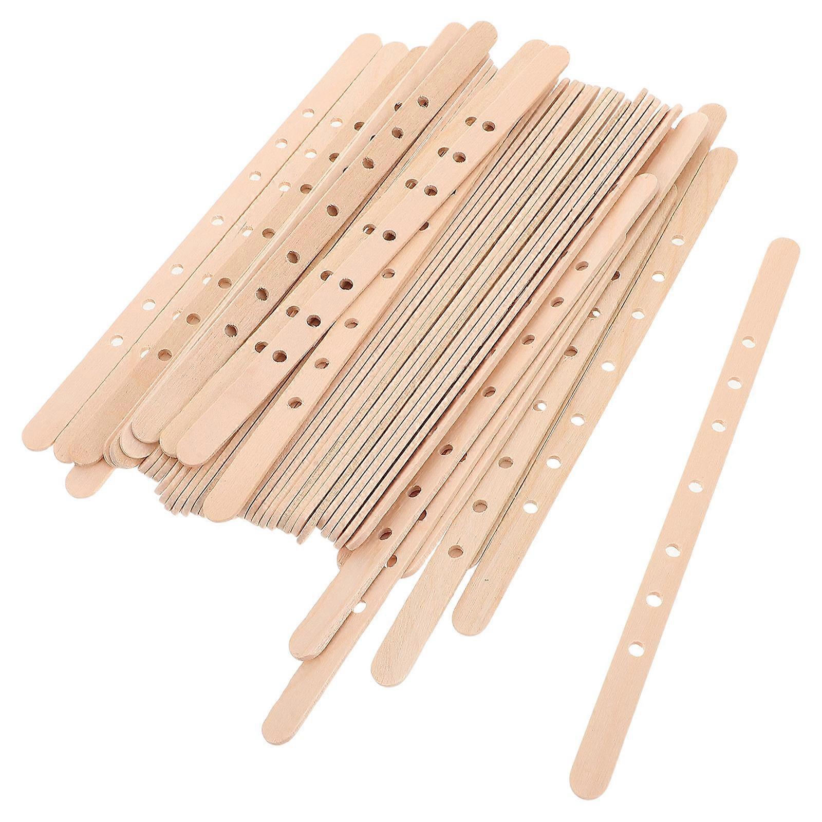 Wooden Wick Helper Candle Making Tool Rectangular Shape Precise Positioning For Professional Makers And Enthusiasts 150Pcs