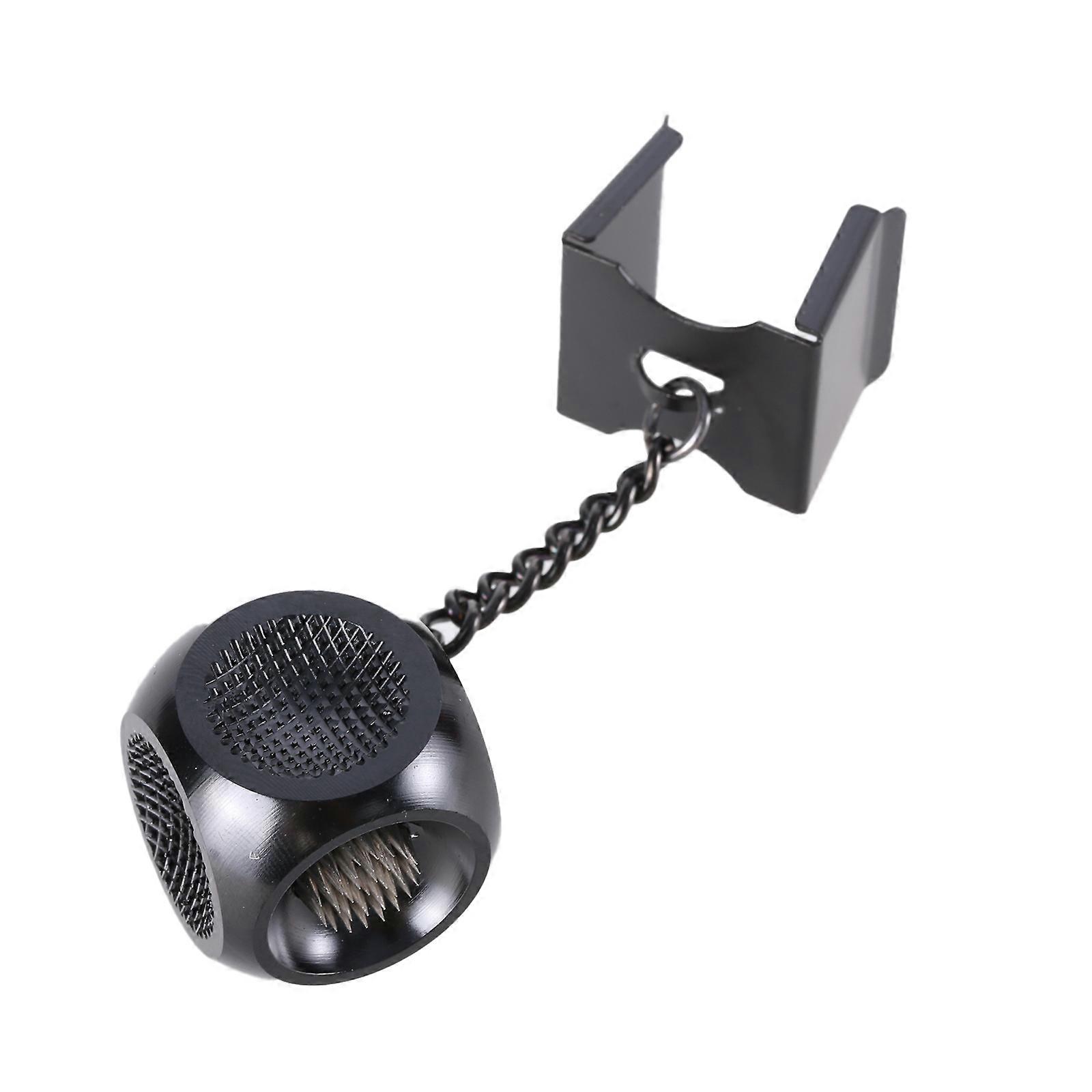 2 in 1 Billiard Chalk Holder Pool Cue Tip Pricker Tool Snooker Chalk Case Dices Shape Billiard Pool Cue Tip Pricker  Black