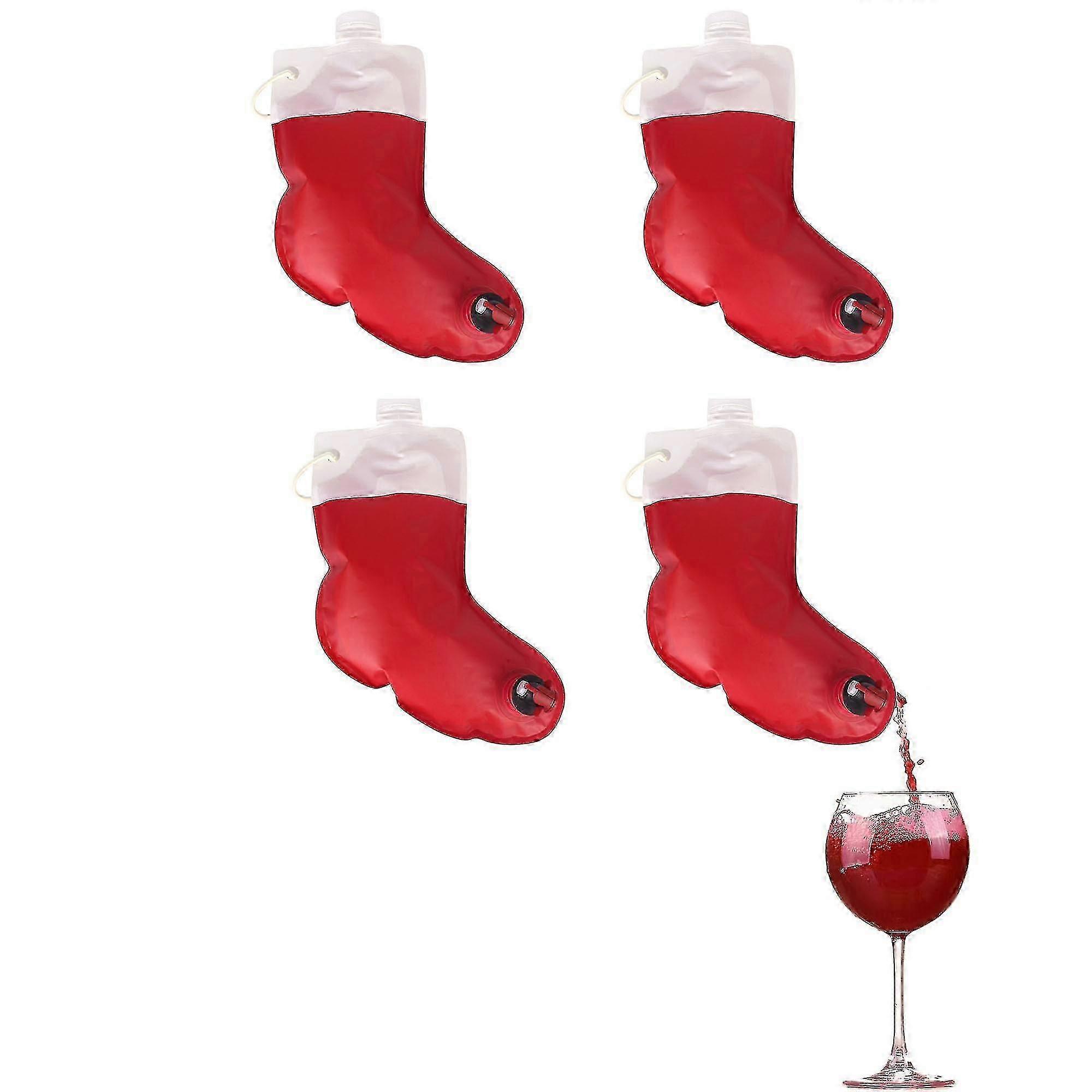 Julstrumpa vinpåse, julfest dricksvattenbehållare väska