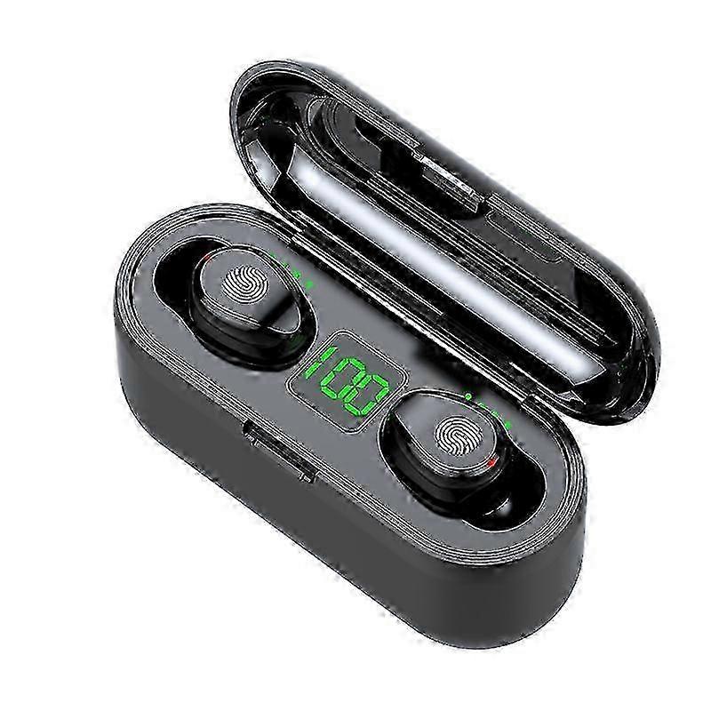 w LED Digital Display Wireless In-Ear Noise Reduction Long Life Bluetooth Headset F9-2
