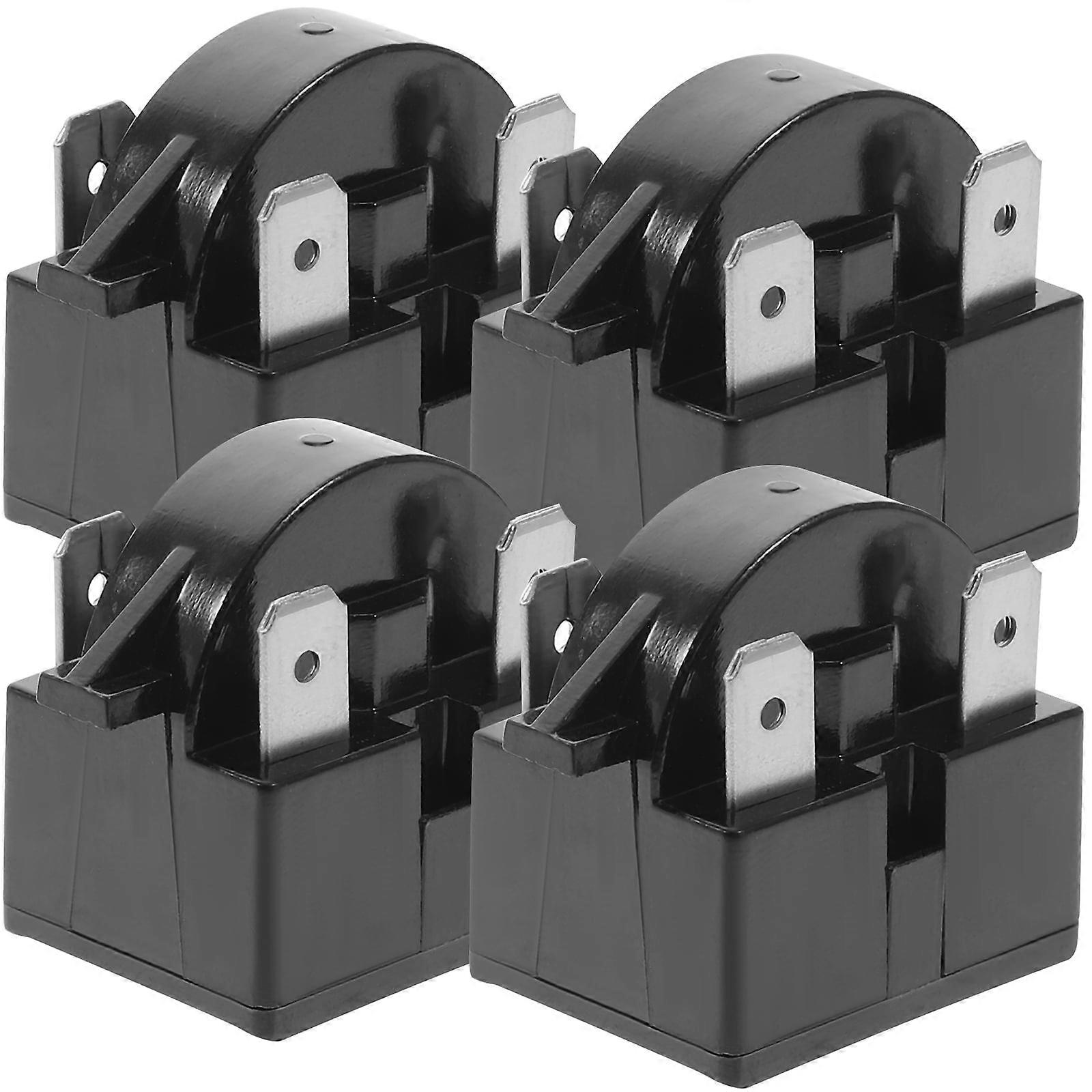 4PCS Refrigerator PTC Starter Relay 4-pin Freezer Thermal Overload Protector