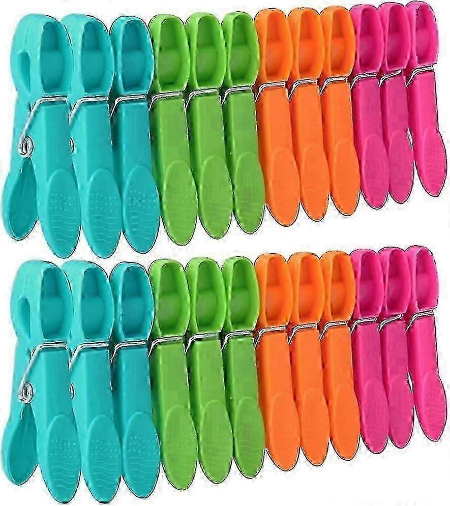 Laundry Pegs Clothes Clips, 24 Pack Clothes Pegs Plastic Clothes Pegsa