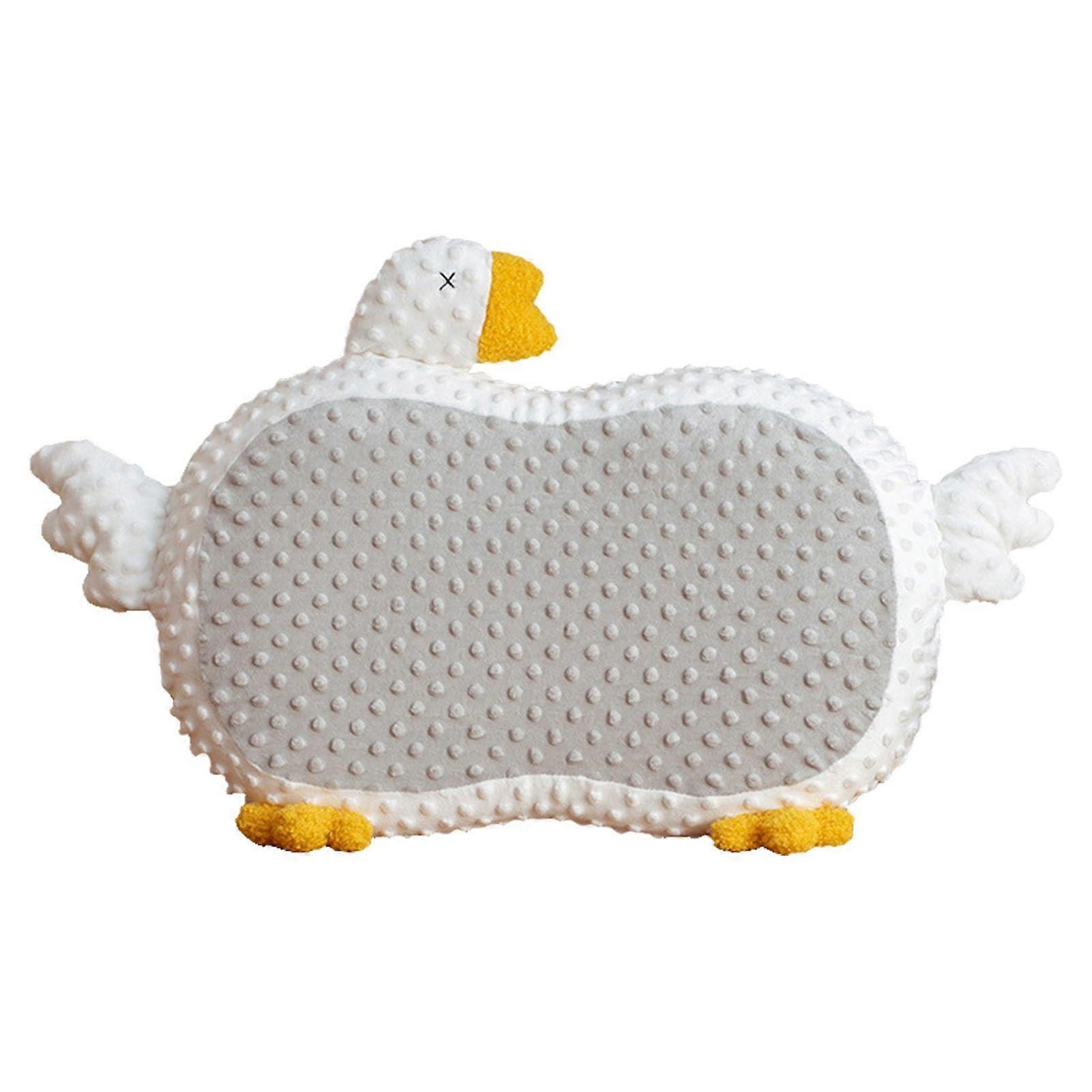 Cat Belly Ultra Soft Pillow Memory Foam Slow Rebound Goose Shape Cushion Two Sided Removable Pillowcase Grey