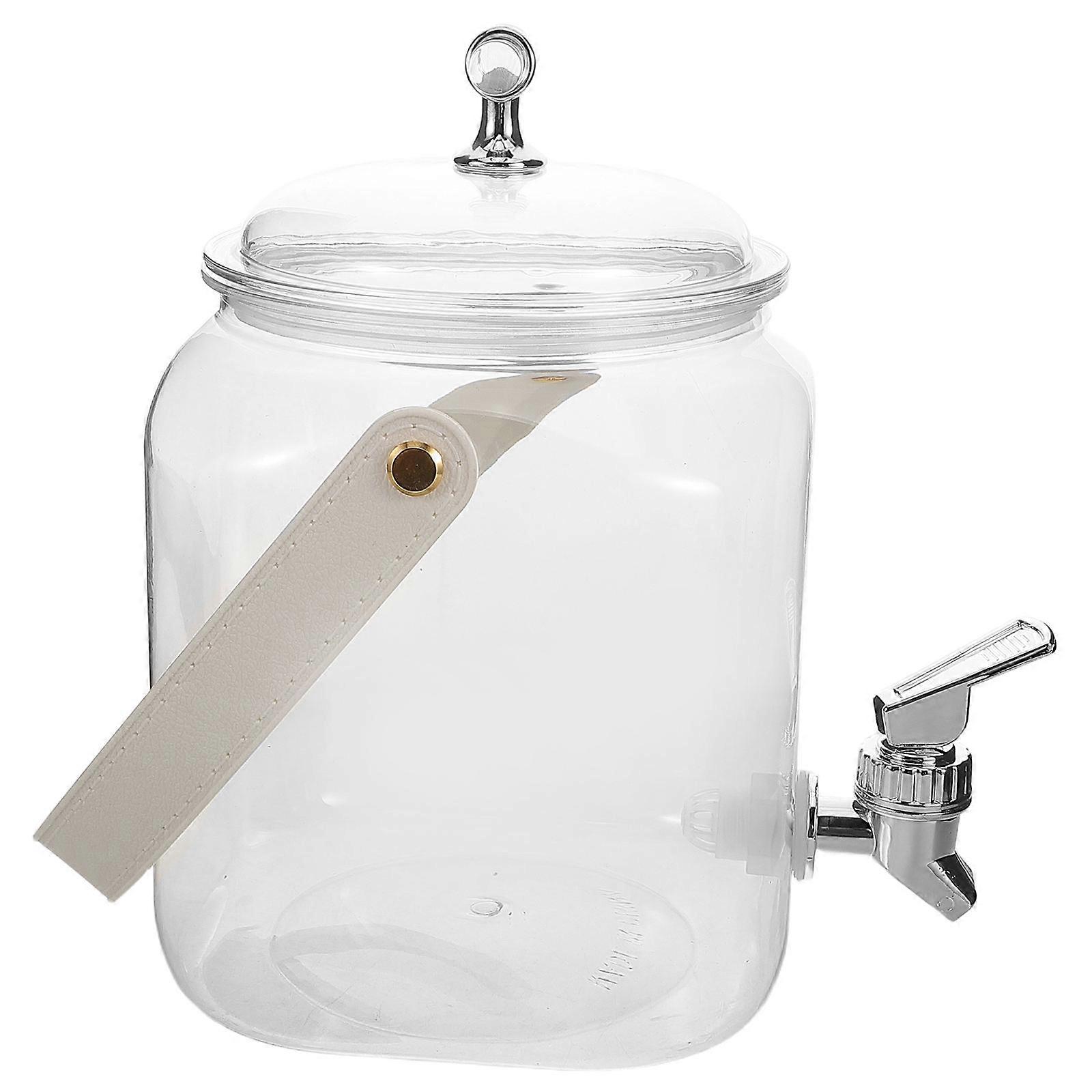 Cold Kettle With Spigot Large Capacity Beverage Dispenser For Fridge Tea And Summer Drinks Portable Water Jug With Handle 3L 1Pack