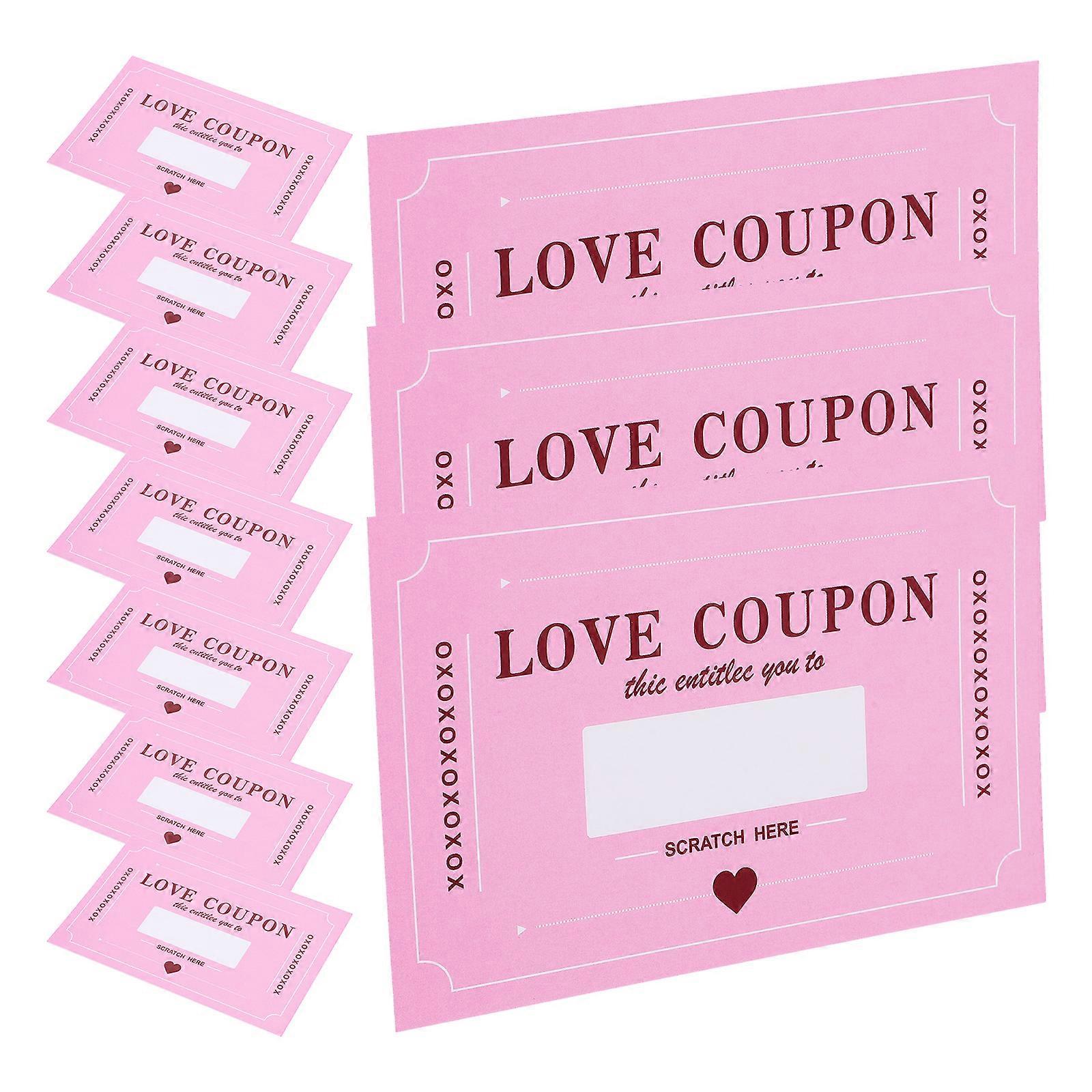 Couple Valentine Scratch Off Cards for Romantic Date Game 20 Sheets