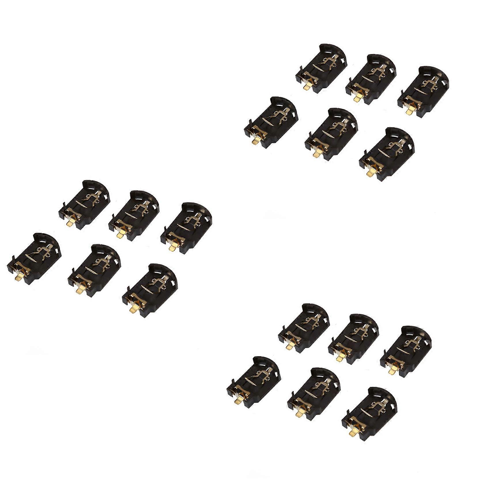 18PCS Brown Plastic Housing CR2032 Button Cell Battery Socket Holder Case