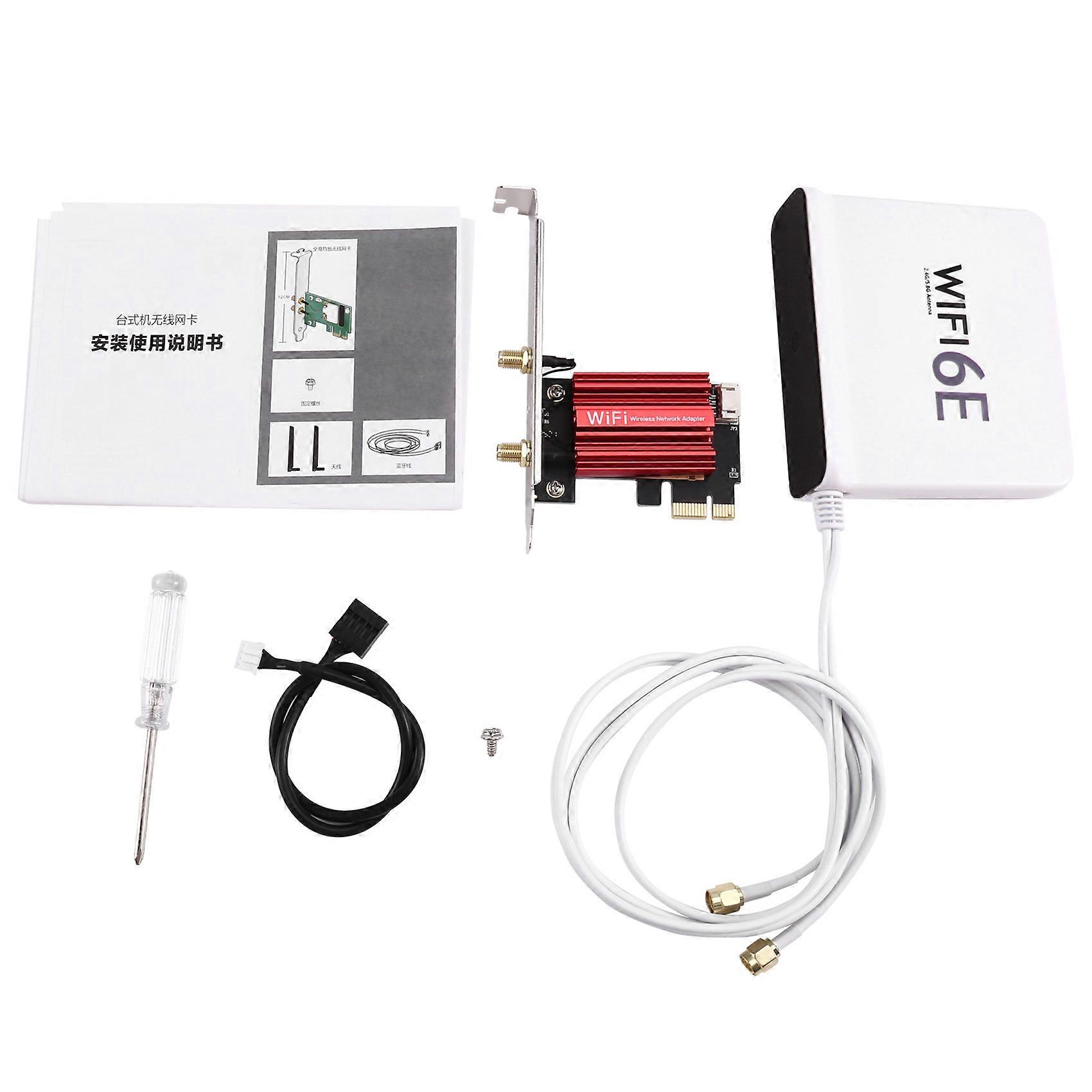 Magnetischer WiFi 6E PCI-E Wireless Bluetooth Adapter BT 5.3 Tri Band 2,4G/5G/6GHz Netzwerk Wi-Fi-Karte Computerzubehör