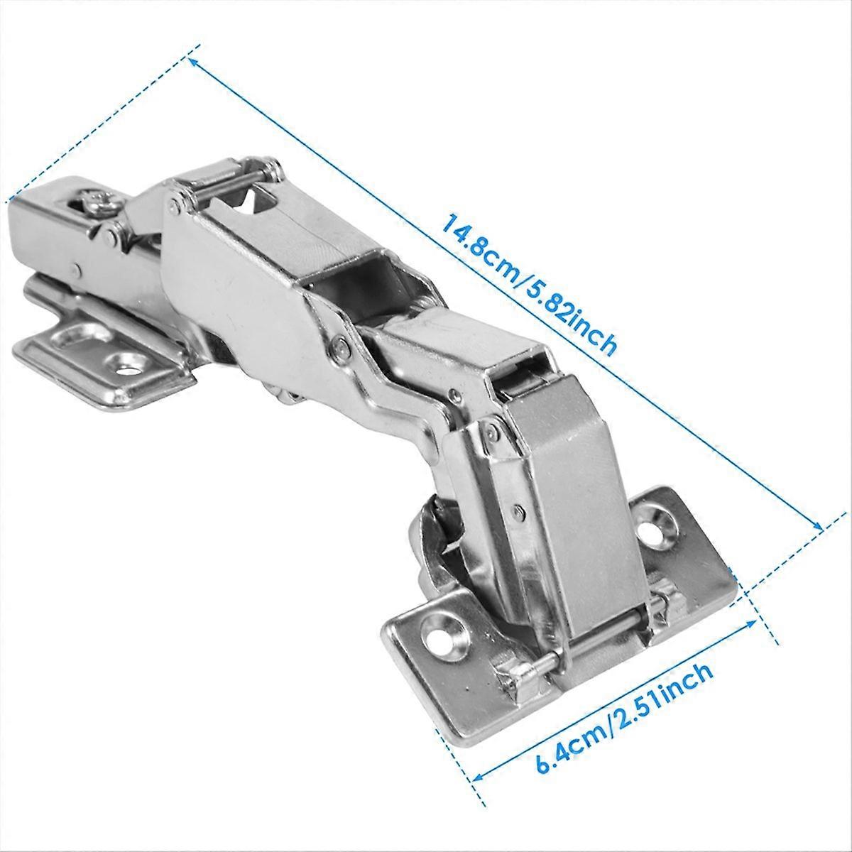 4Pcs 180 Degree Cabinet Hinges Hydraulic Adjustable Mounting Hinges