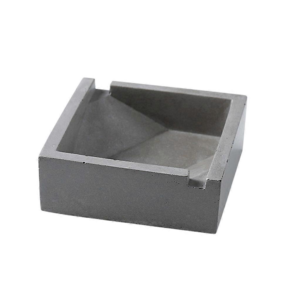 Creative Ashtray Ash Container for Home 3Pcs Grey Cement Ashtray Jar