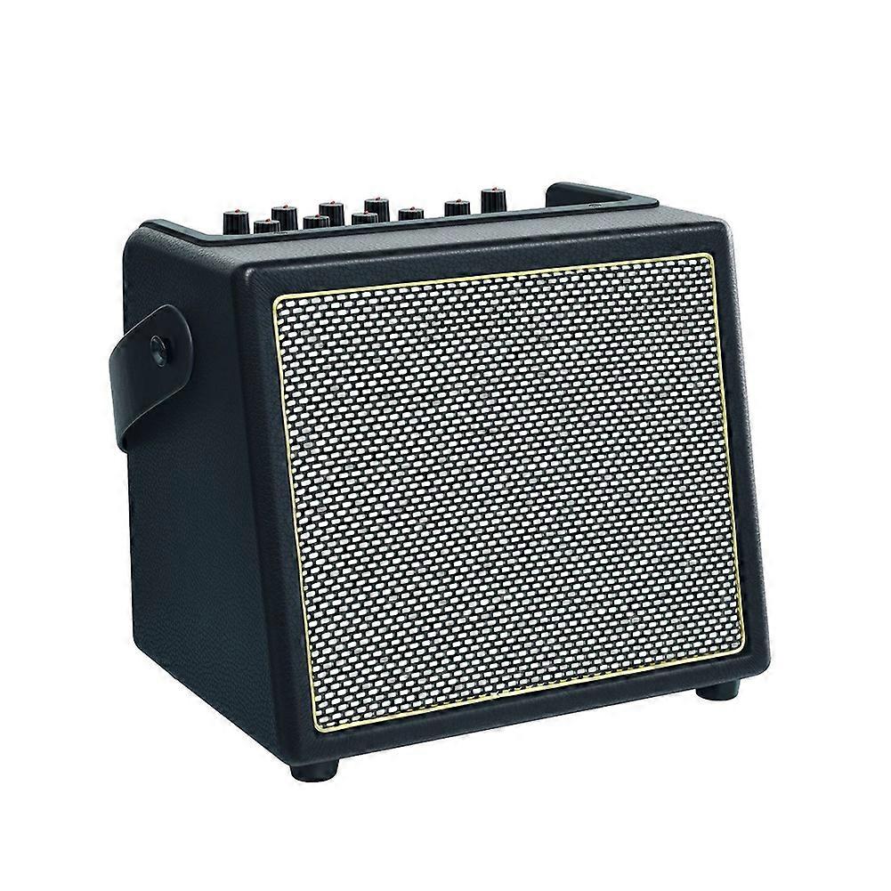 Rowin 30W Portable Acoustic Guitar Amplifier Amp BT Speaker with Microphone Input Supports Volume Bass Control US Plug
