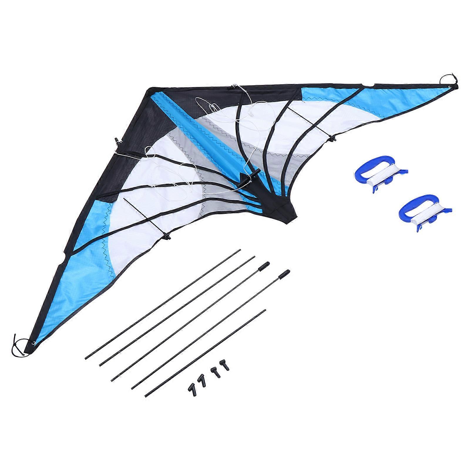 Colorful Double-Line Triangle Shaped Kite for Playing Outdoor Fun