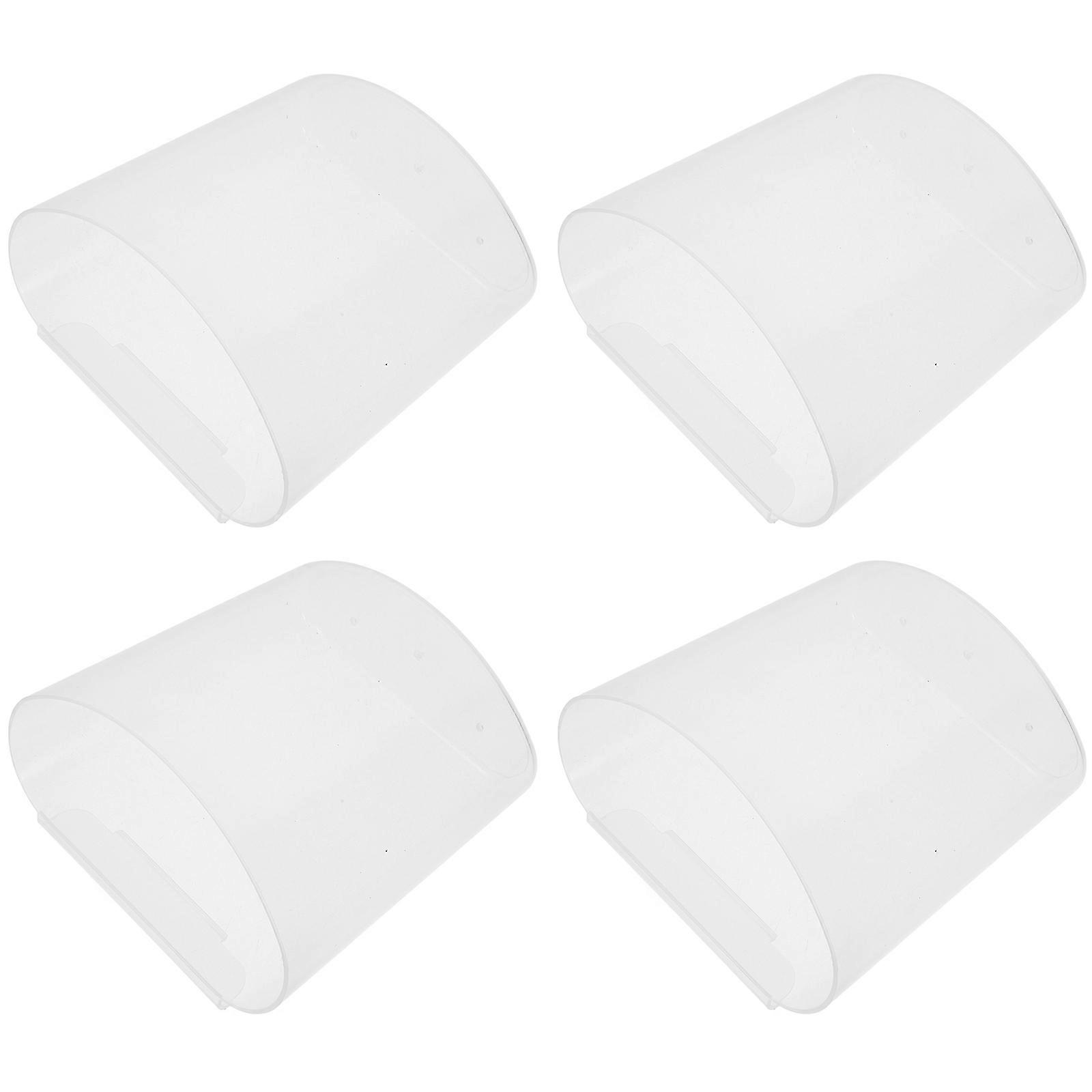 Space Saving Hanging Cup Holder for Cart Transparent PP Material 4 Pieces