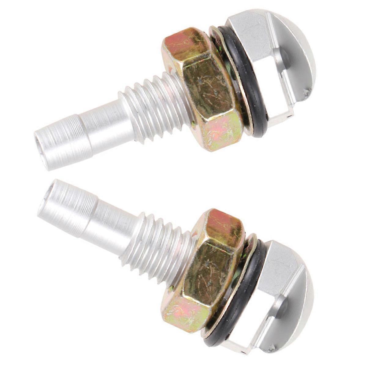 One Pair Silver Replacement Front Windshield Washer Nozzles