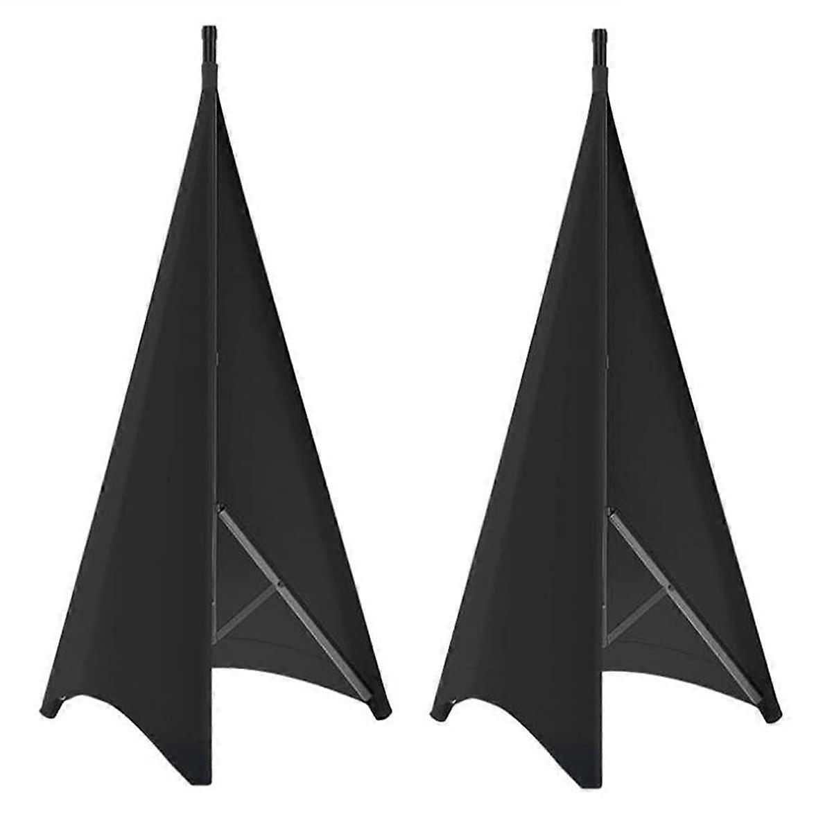 Universal Fit Speaker Stand Cover Stretchable Polyester Material, 2Pack, Fits Most Speaker Stand Models