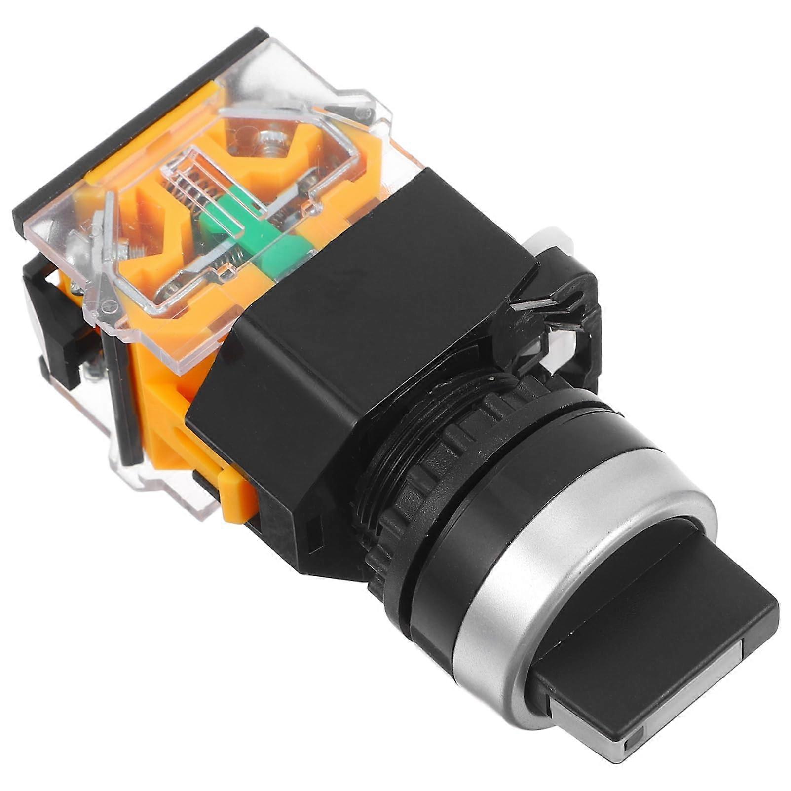 Ergonomic 3 Position Rotary Switch with Self Locking Toggle and Momentary Changeover 0440V
