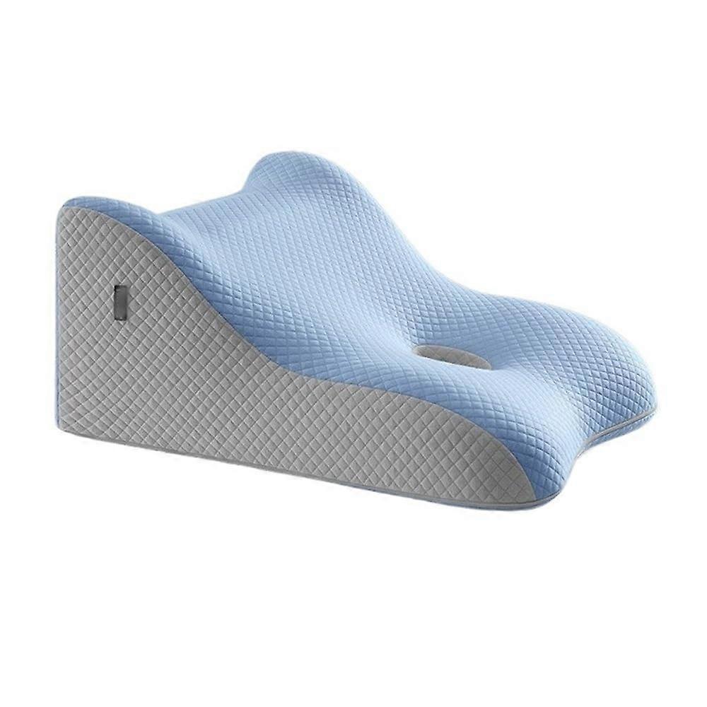 Wedge Pillow Memory Foam for Sleeping and Reflux Relief with Back and Shoulder Support, Blue Medium