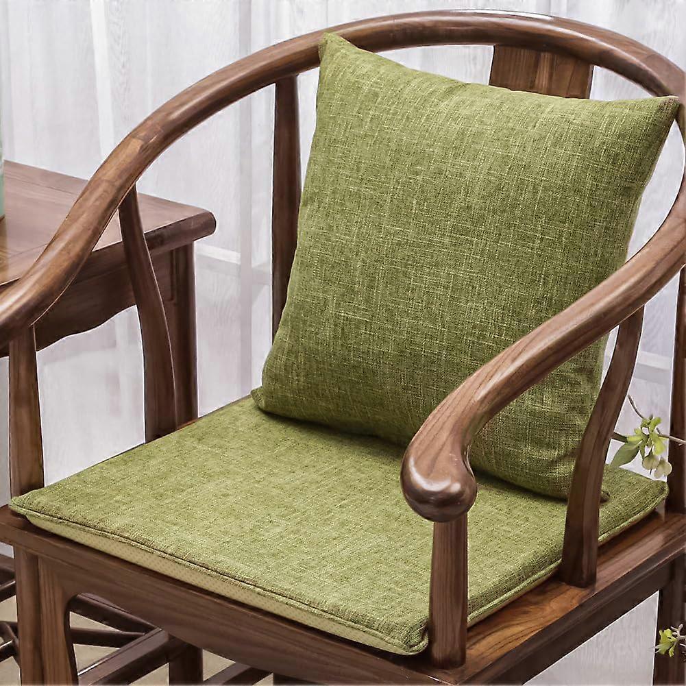 Olive Green  Density Foam Chair Cushion with Non Slip Base and Removable Cover 17x19 Inch