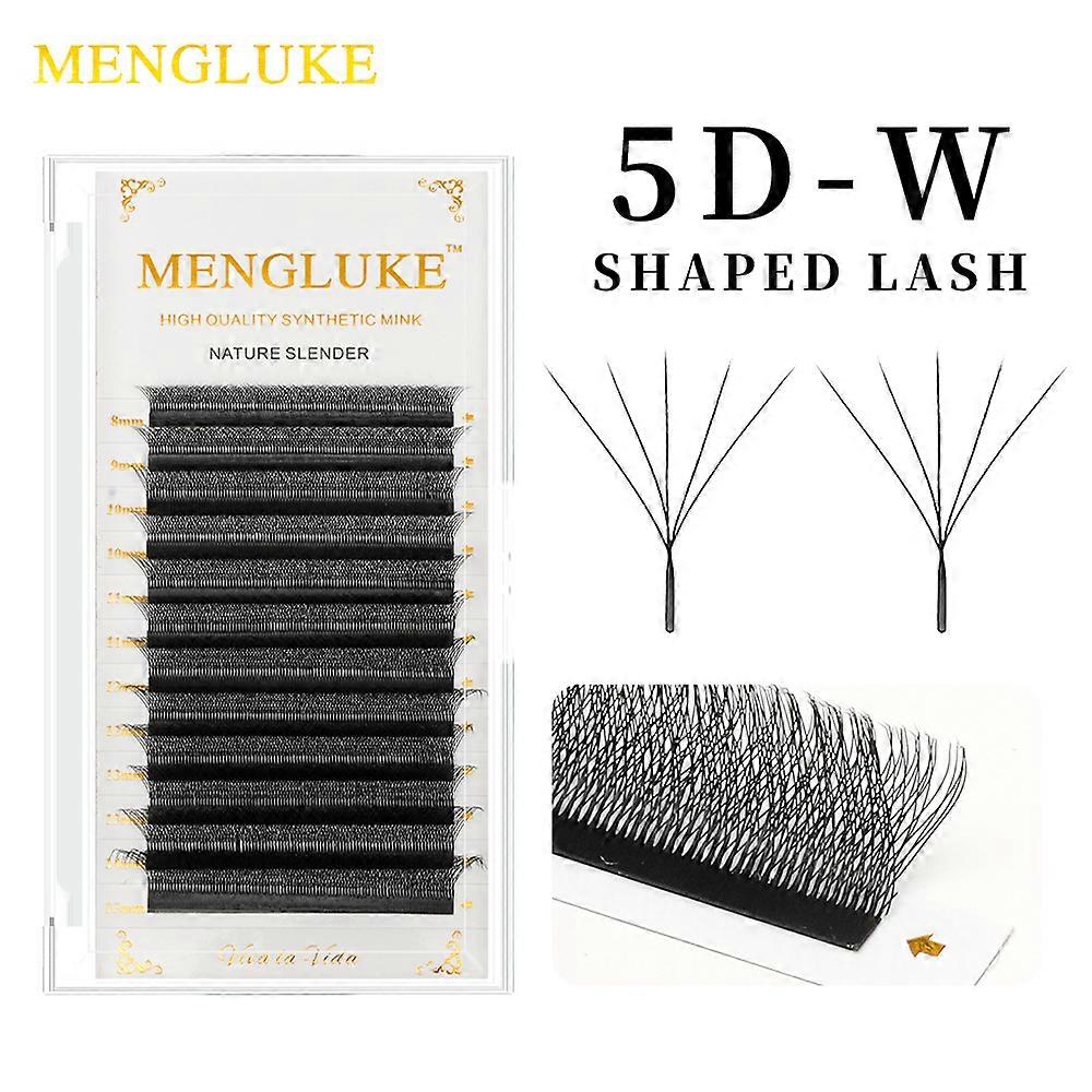 MENGLUKE 5D W Shaped Bloom Automatic Flowering Premade Fans Eyelashes Extensions Natural Soft Light High Idividual Lashes