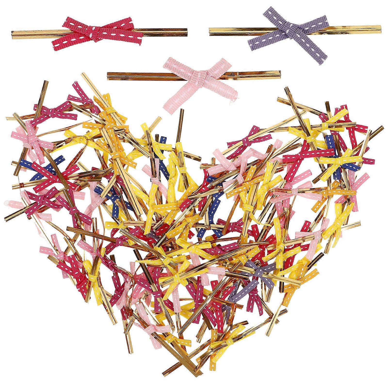 Assorted Color Twisting Ties Bread Ties for Fixing 100Pcs Plastic