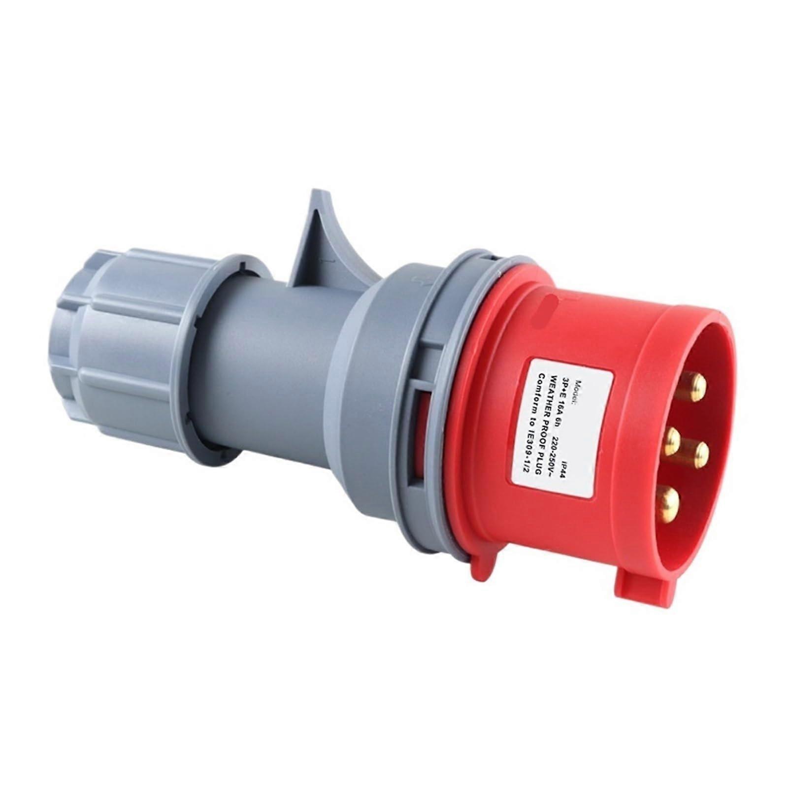 16A 4Pin Industrial Plug Waterproof Dustproof ThreePhase Power Connector Secure Docking