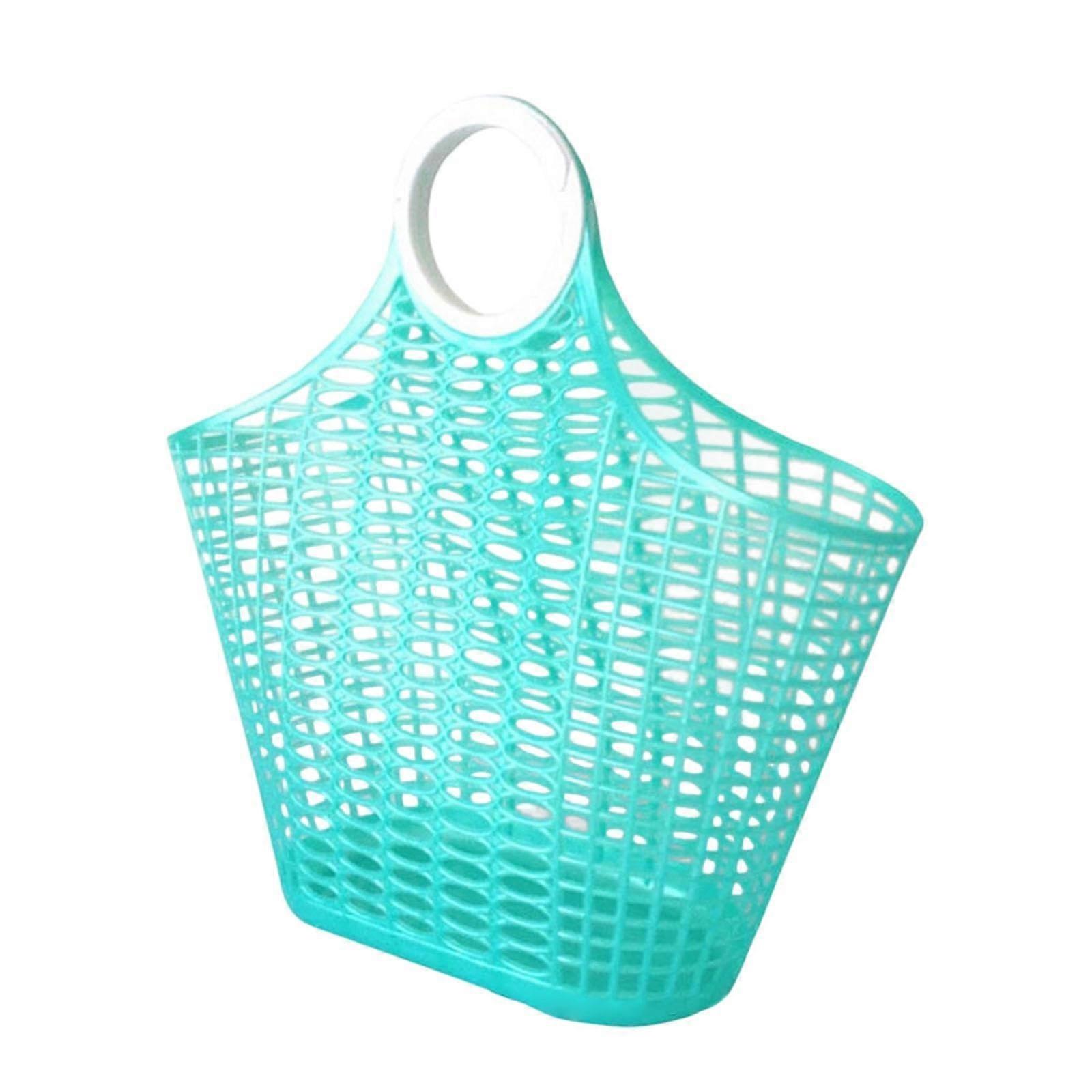 Large Plastic Storage Basket with Handles for Picnic, Shopping, Laundry and Kitchen Organization