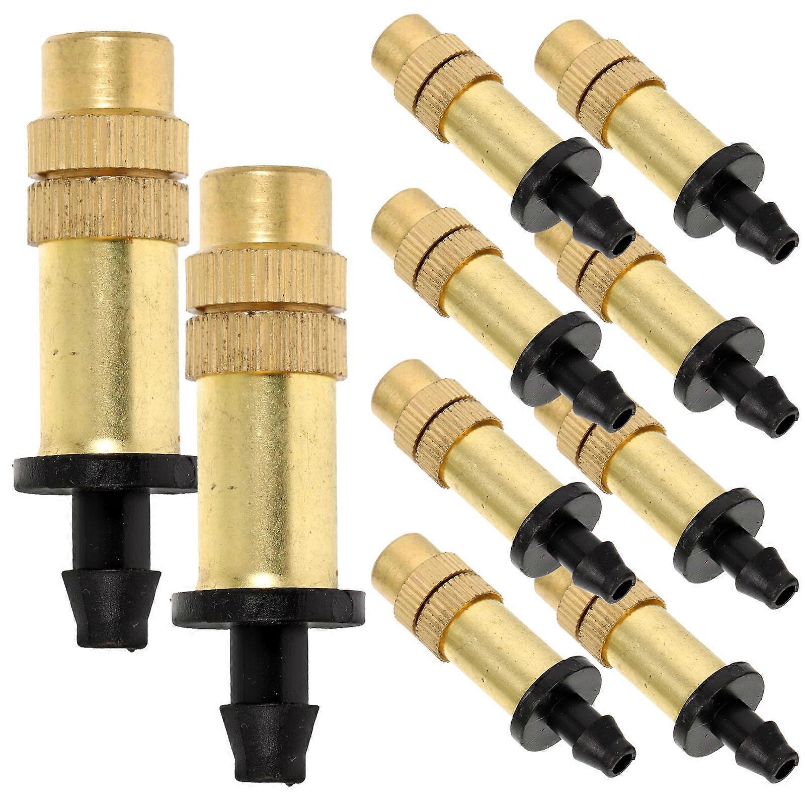 Mister Nozzle Replacement Copper Hose Nozzle for Water Misting 10Pcs