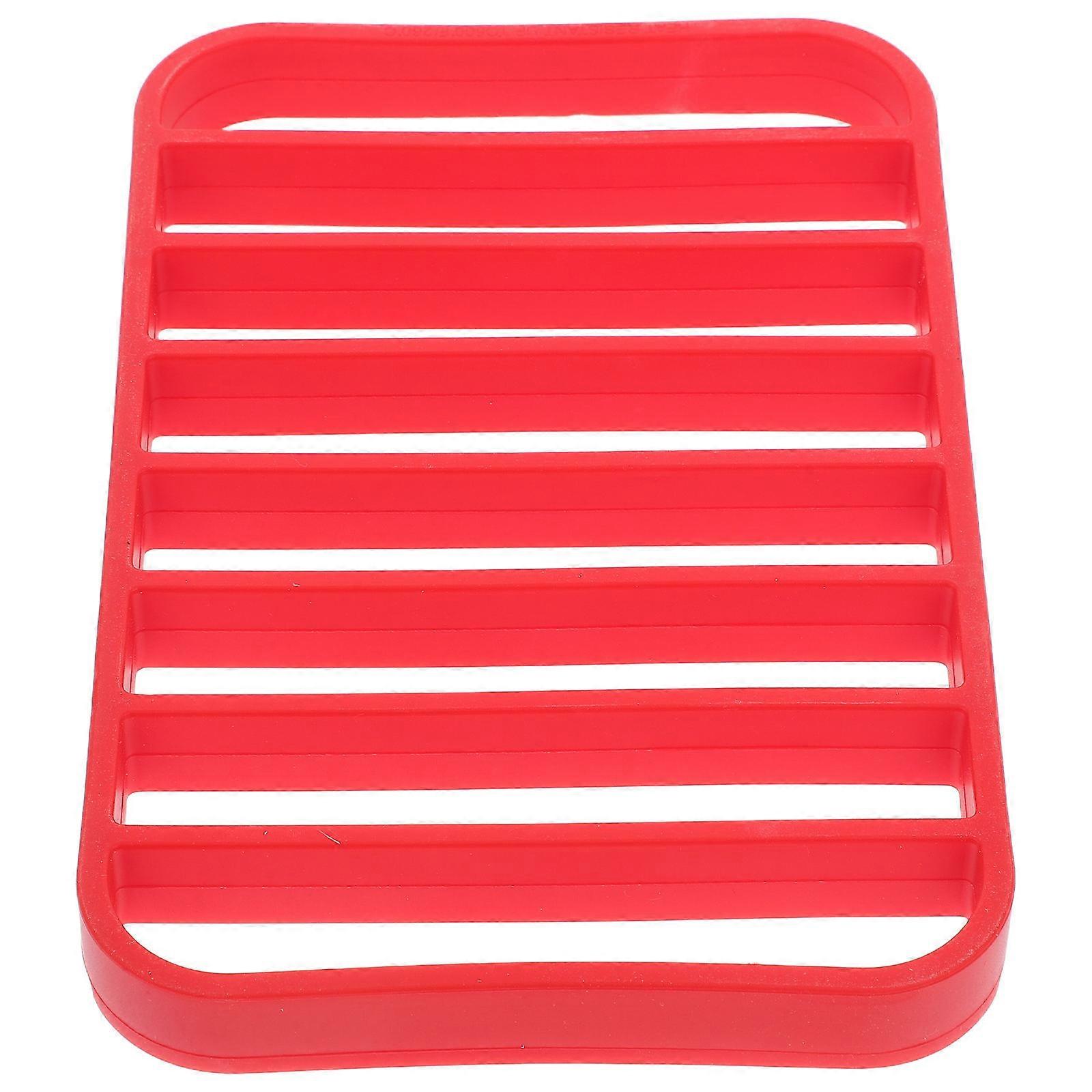 Red Silicone Roasting Rack for Roasting Nonstick Multipurpose Cooking Rack