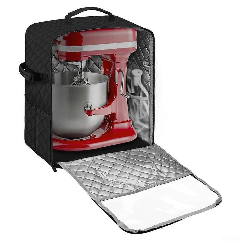 Stand Mixer Cover Quilted Nylon WaterResistant with MultiPocket Storage for Large TiltHead