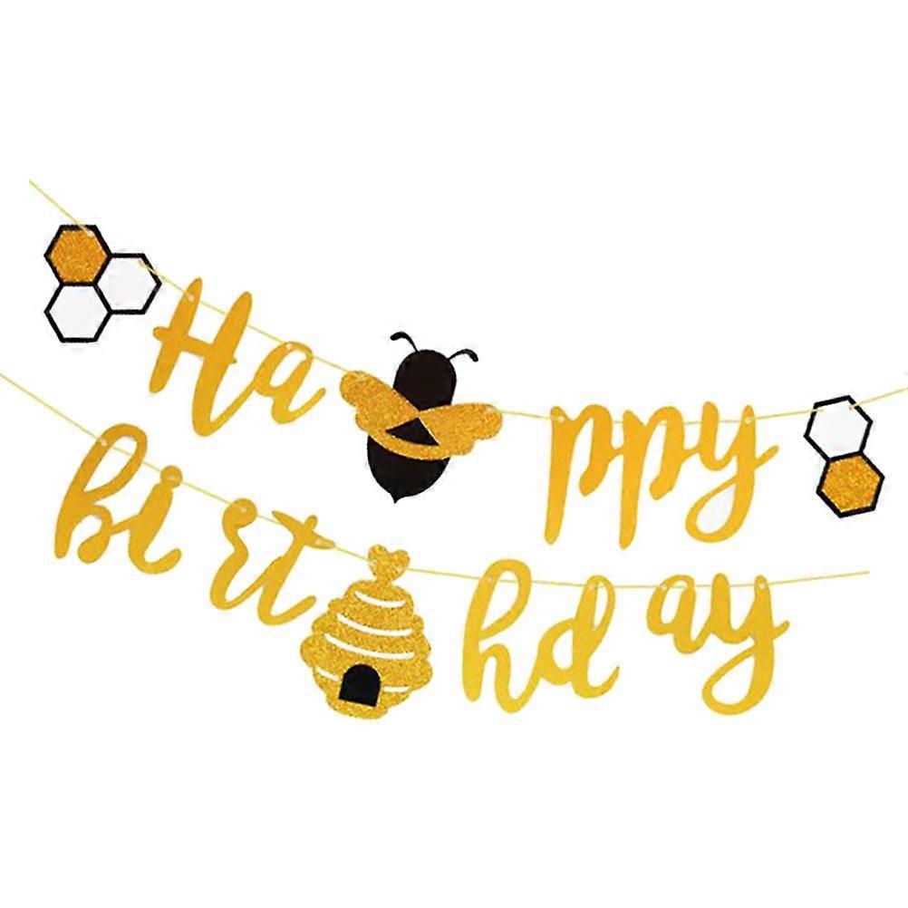 Birthday Party String Flags 1Pack Featuring Bee Shape Decoration For Home Decoration Durable Material